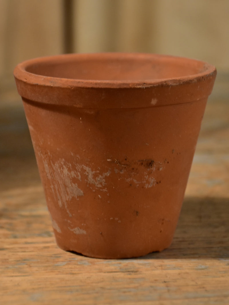 Garden terra-cotta pots, small, antique, French