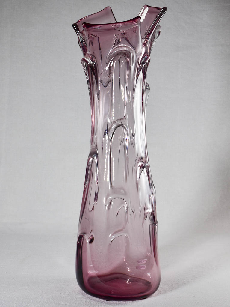 Very tall blown glass Italian vase 26"