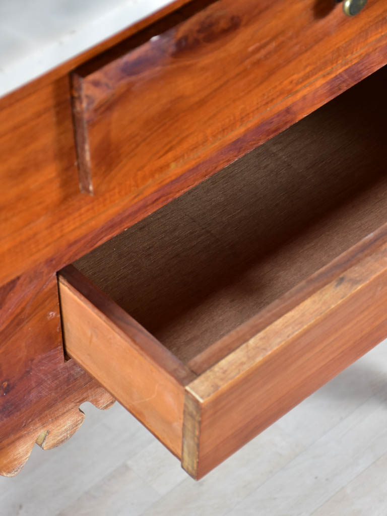 Twentieth-century French butcher's table with marble top