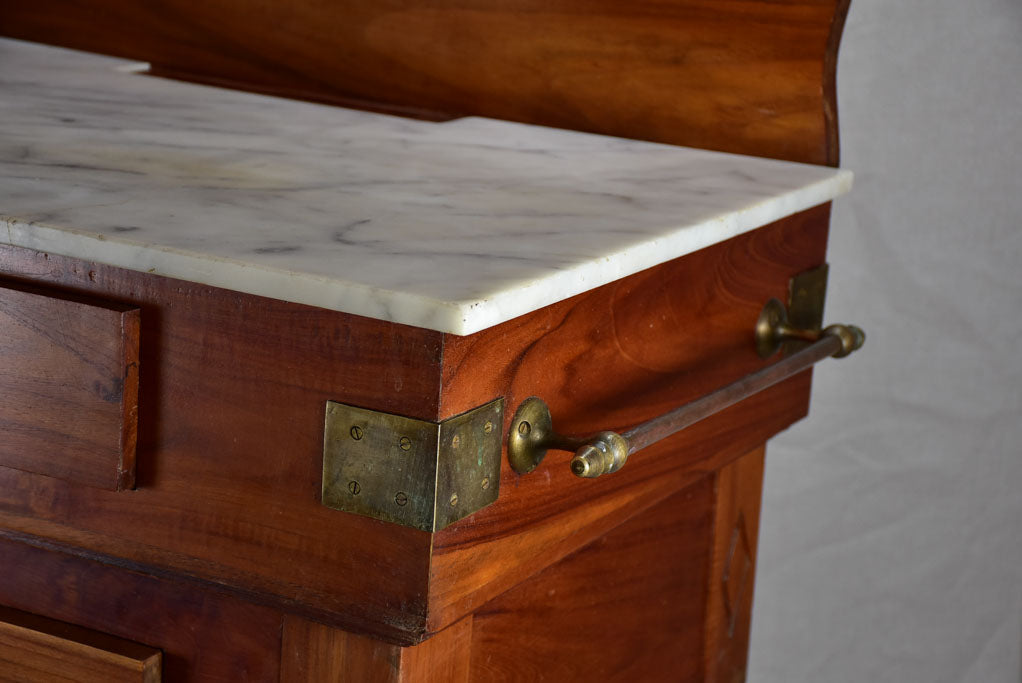 Twentieth-century French butcher's table with marble top