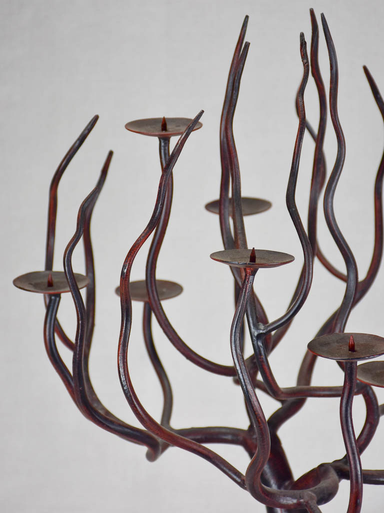 Vintage wrought-iron tree candelabra 23¾"