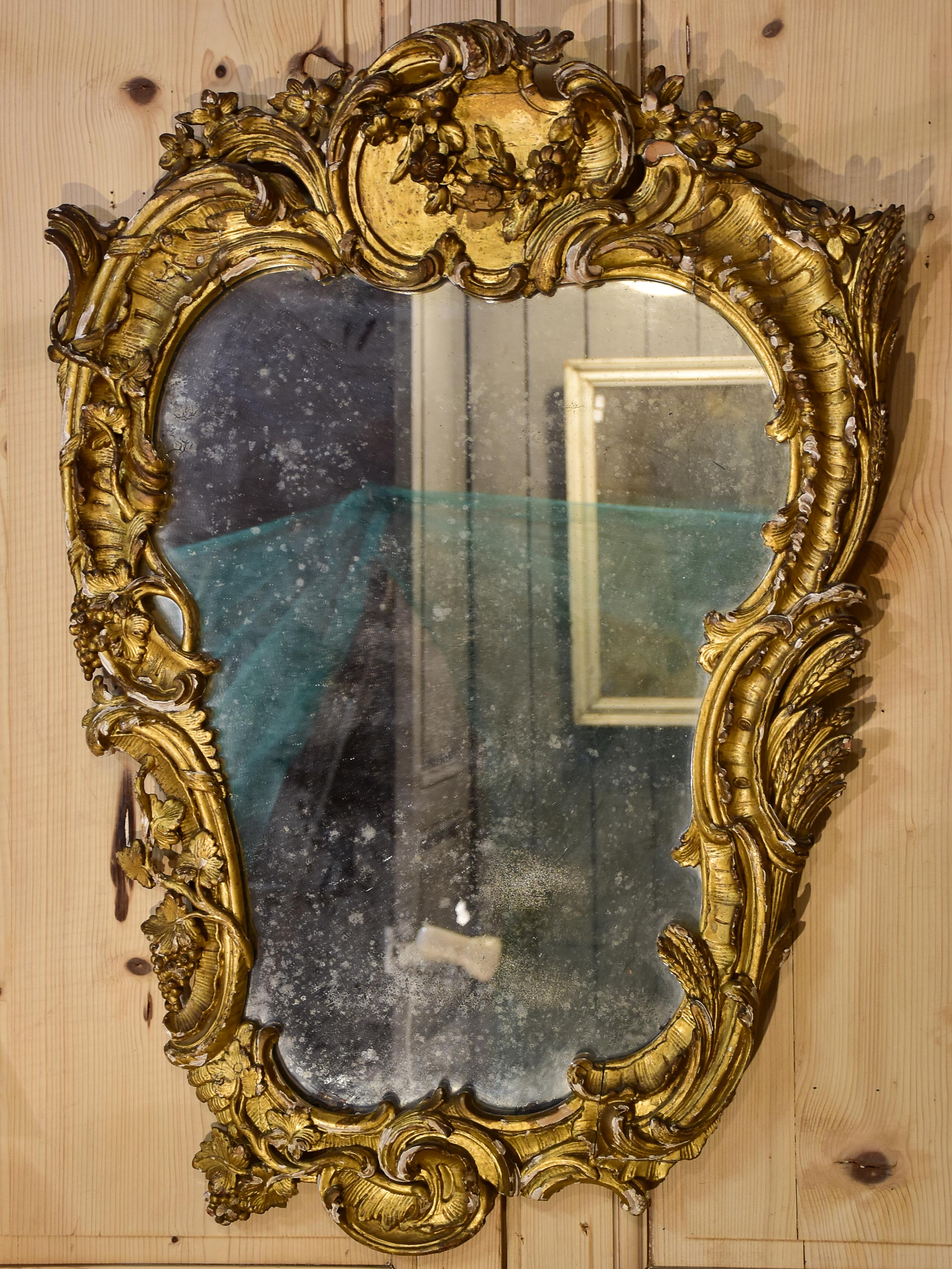 Late 18th century gilded Italian mirror