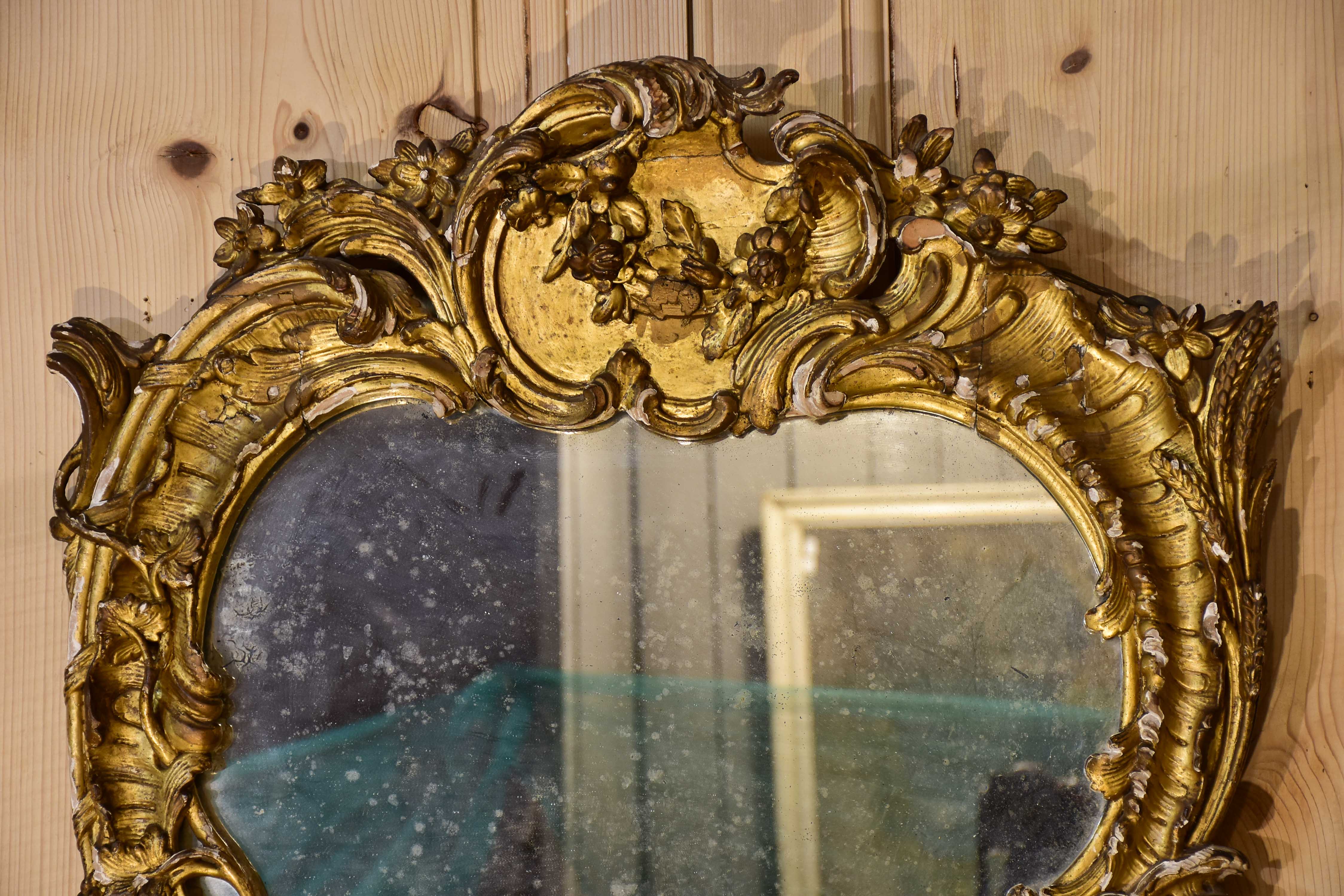 Late 18th century gilded Italian mirror