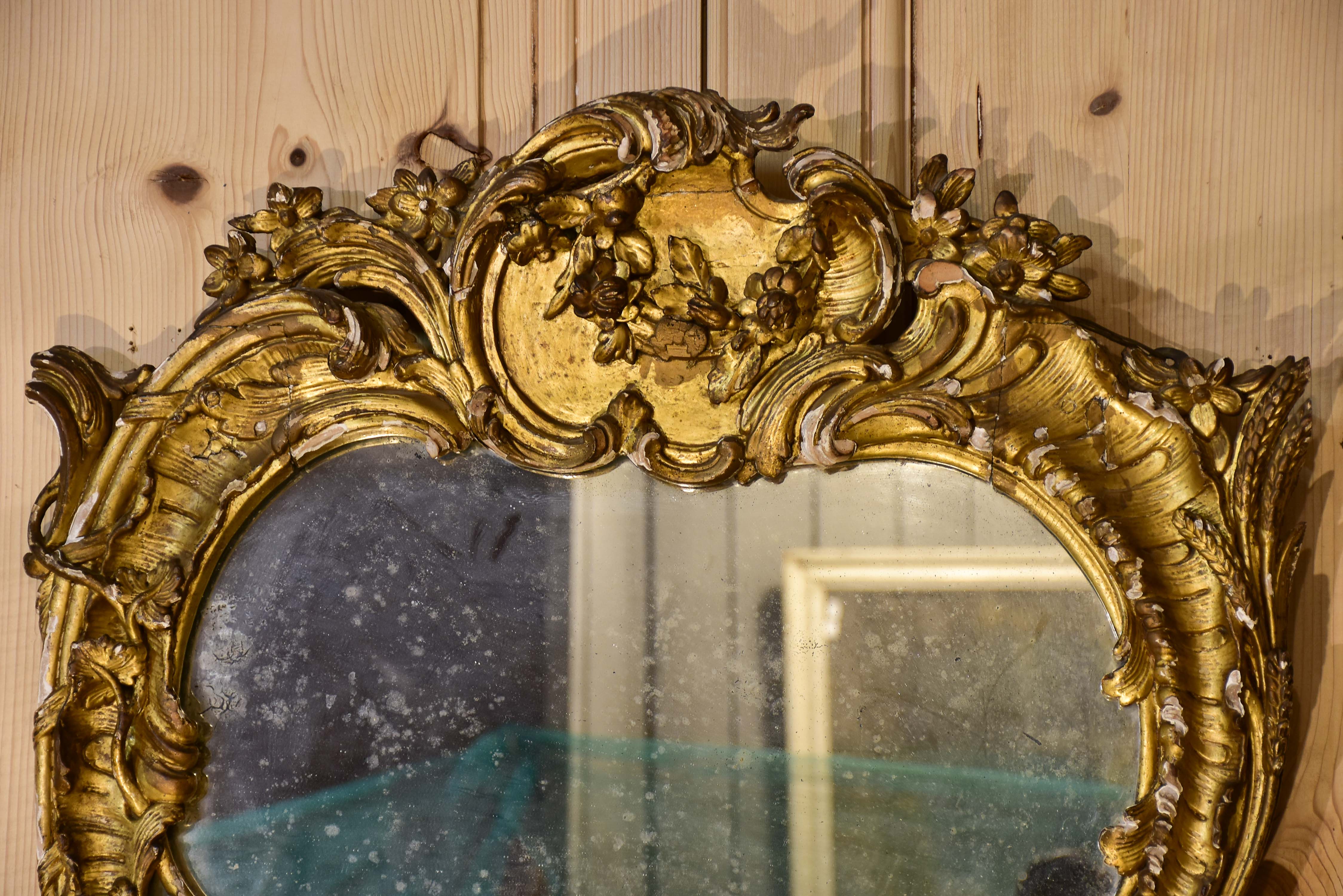 Late 18th century gilded Italian mirror