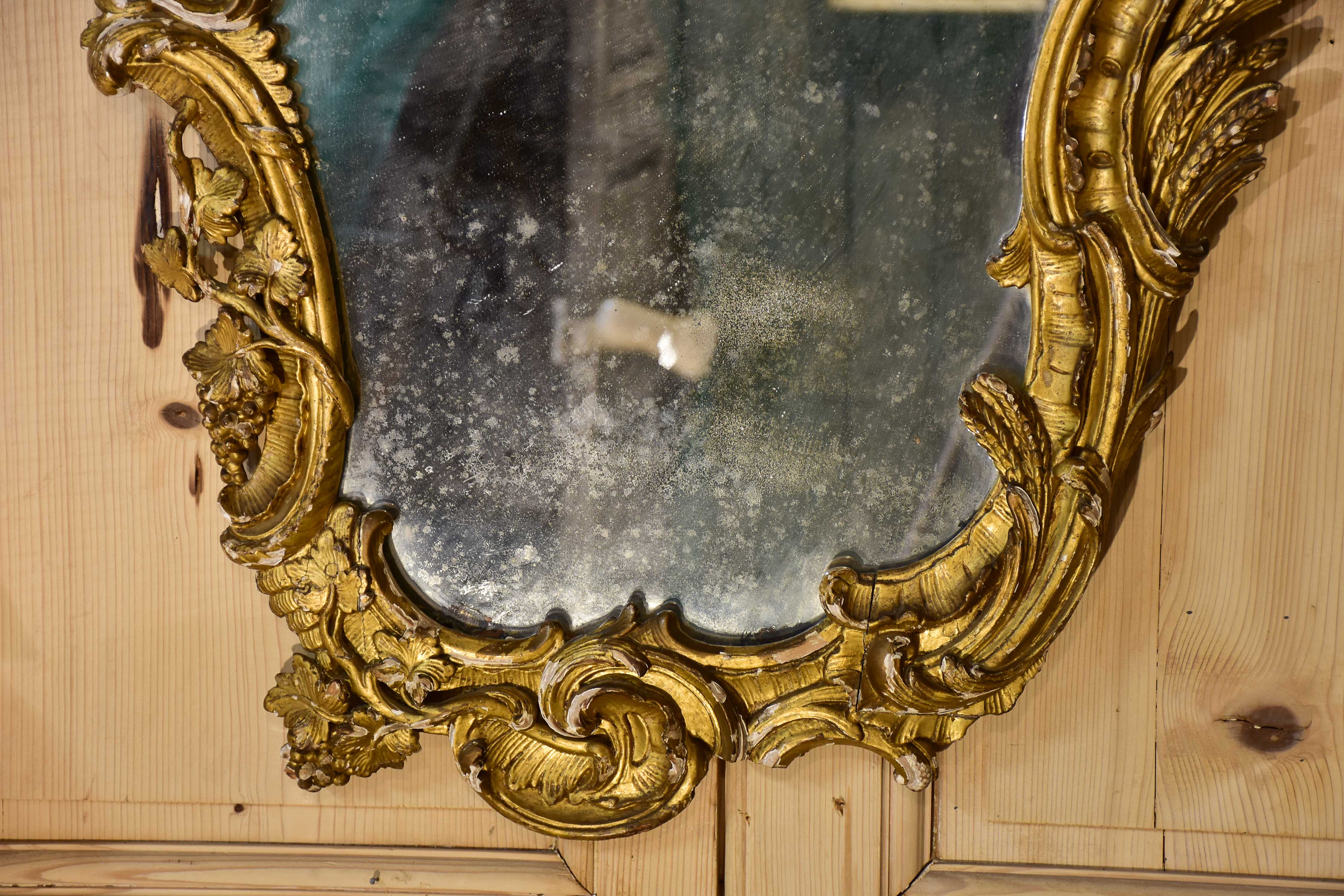 Late 18th century gilded Italian mirror