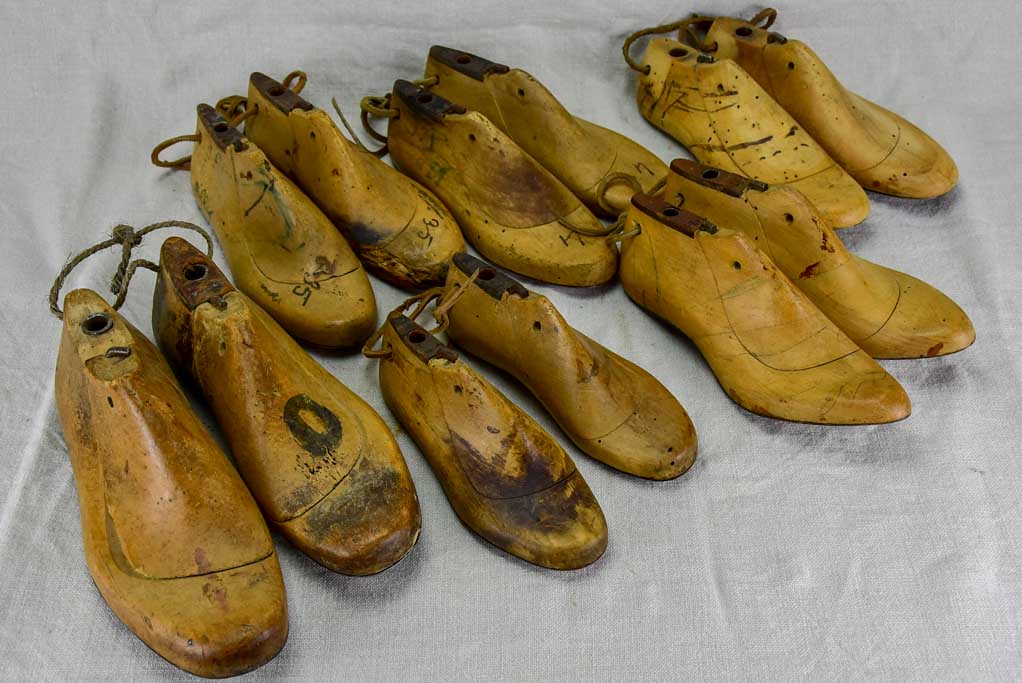 Pair of 1950's French wooden shoestays