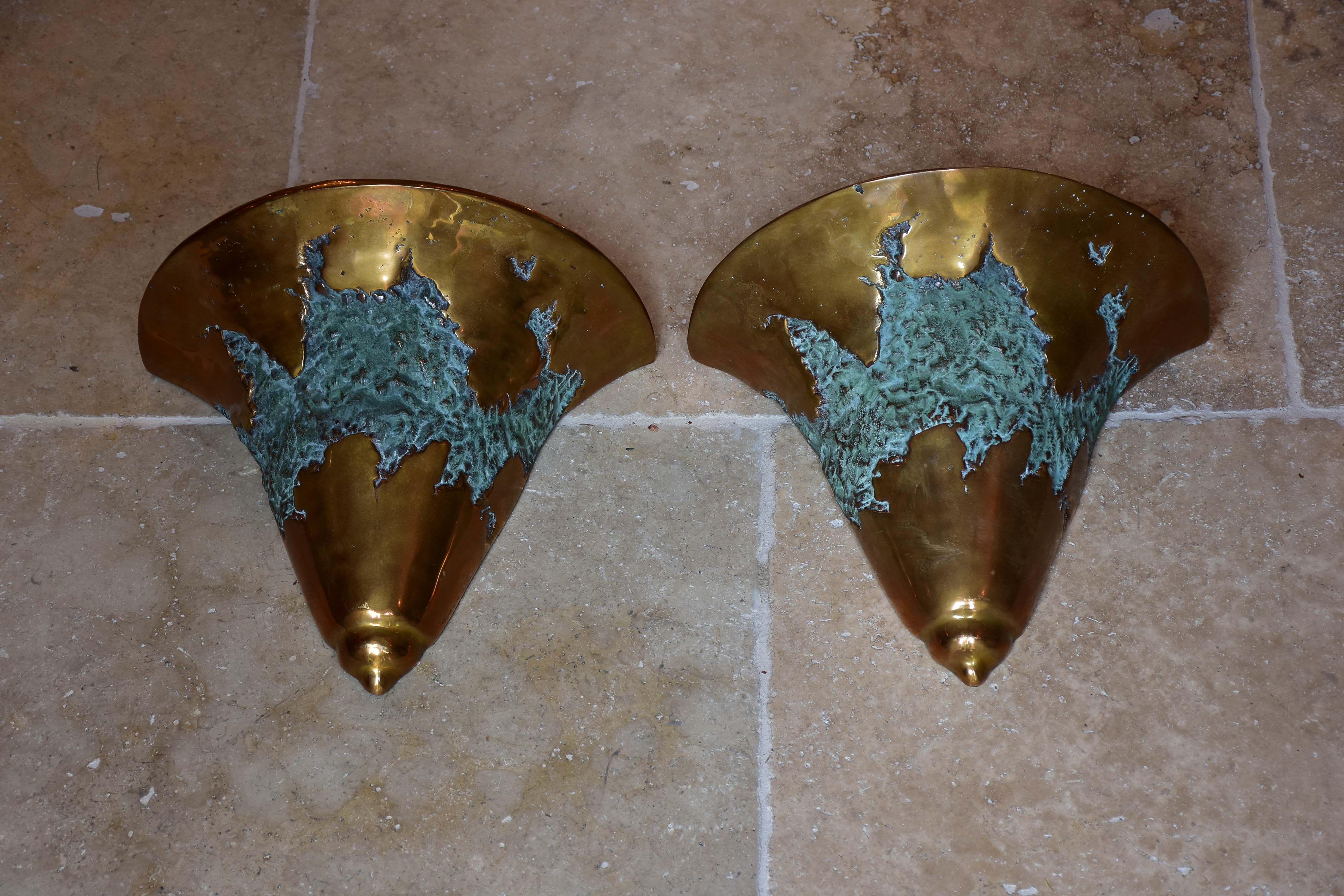 Pair of Valenti wall sconces - signed