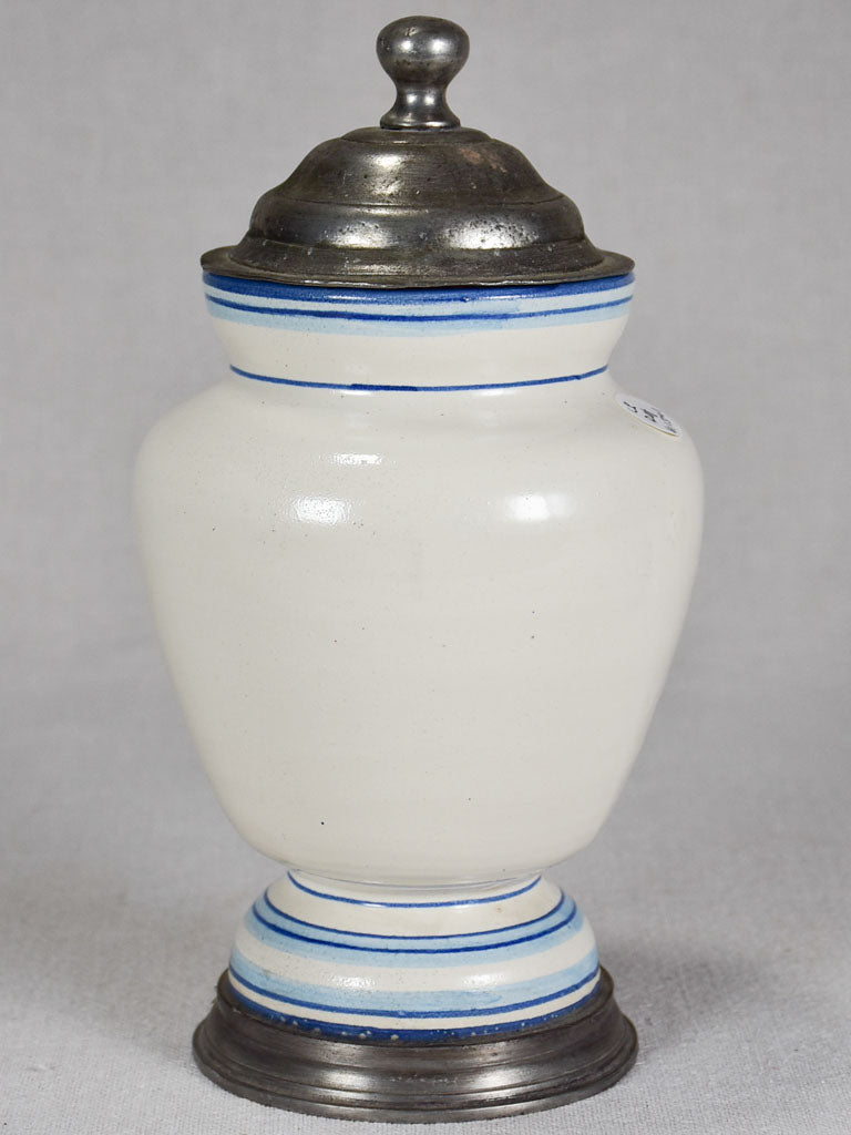 Gramina apothecary pot - blue and white 9"