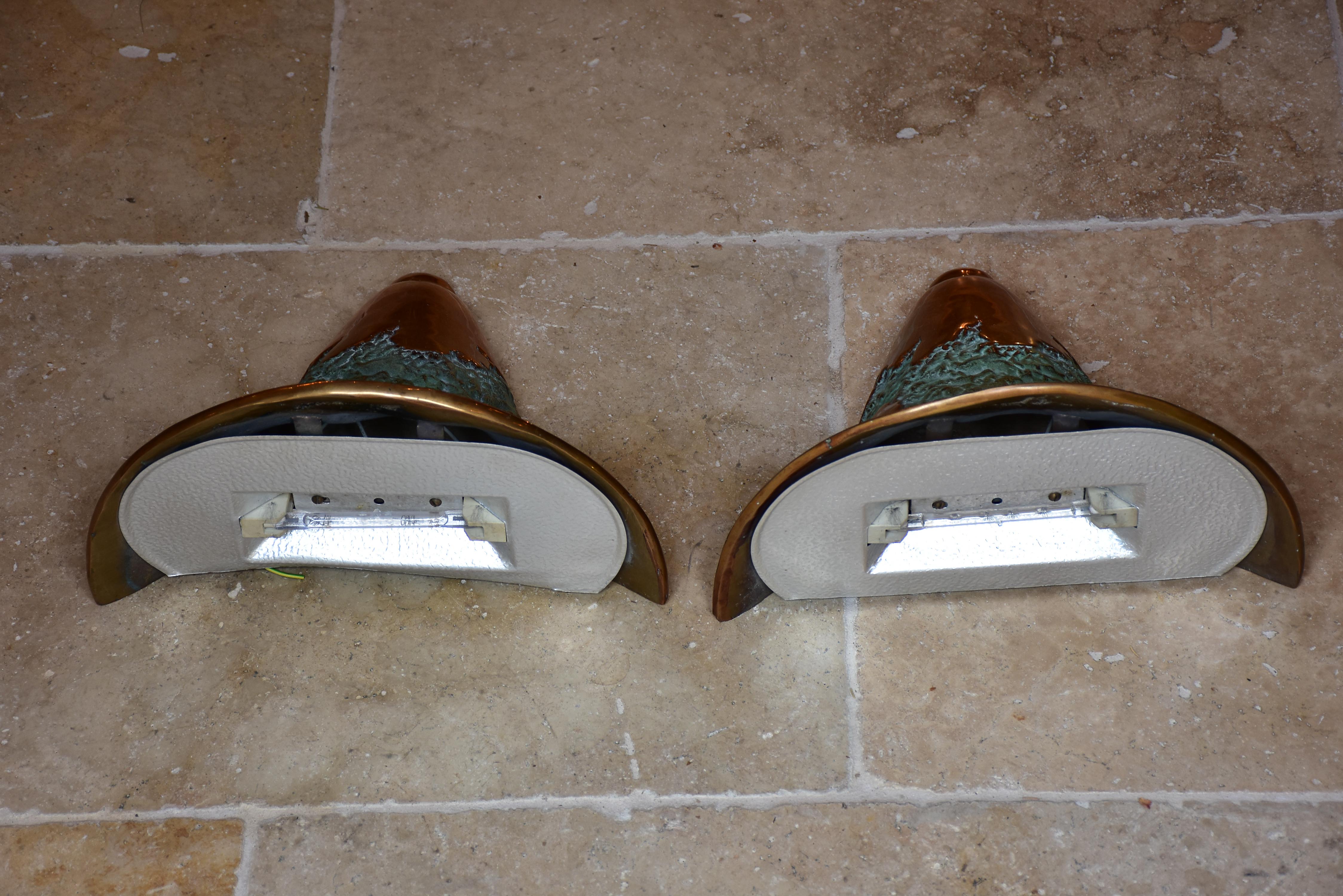 Pair of Valenti wall sconces - signed