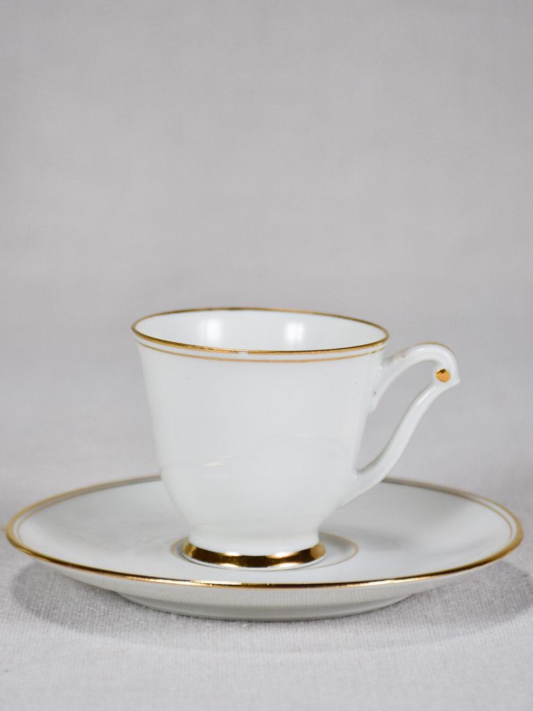 Vintage Limoges coffee sercvice - white and gold