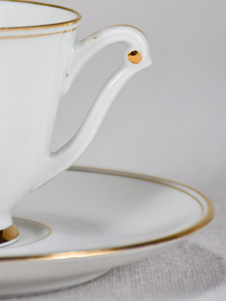 Vintage Limoges coffee sercvice - white and gold