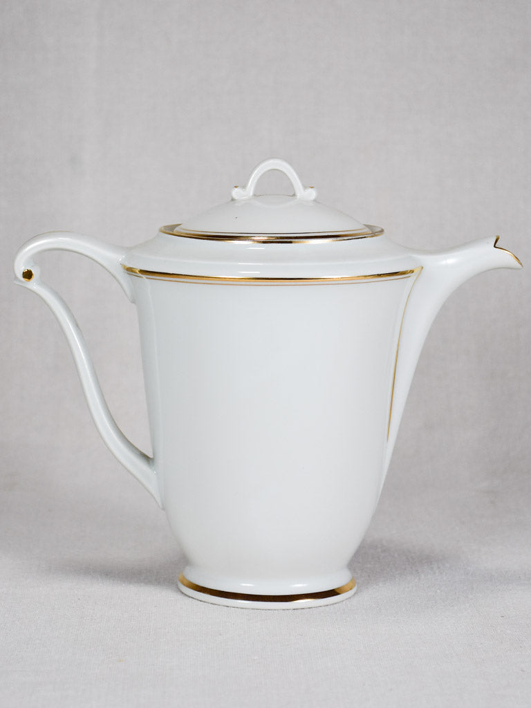 Vintage Limoges coffee sercvice - white and gold