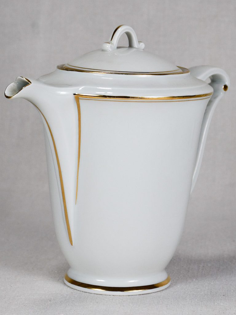 Vintage Limoges coffee sercvice - white and gold