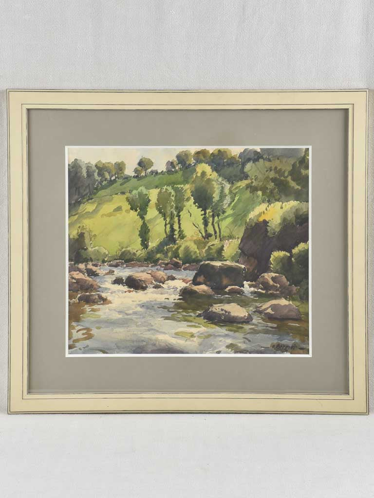 Watercolor landscape Alfred Bergier (1881-1971) - 23¼" x 25¼"