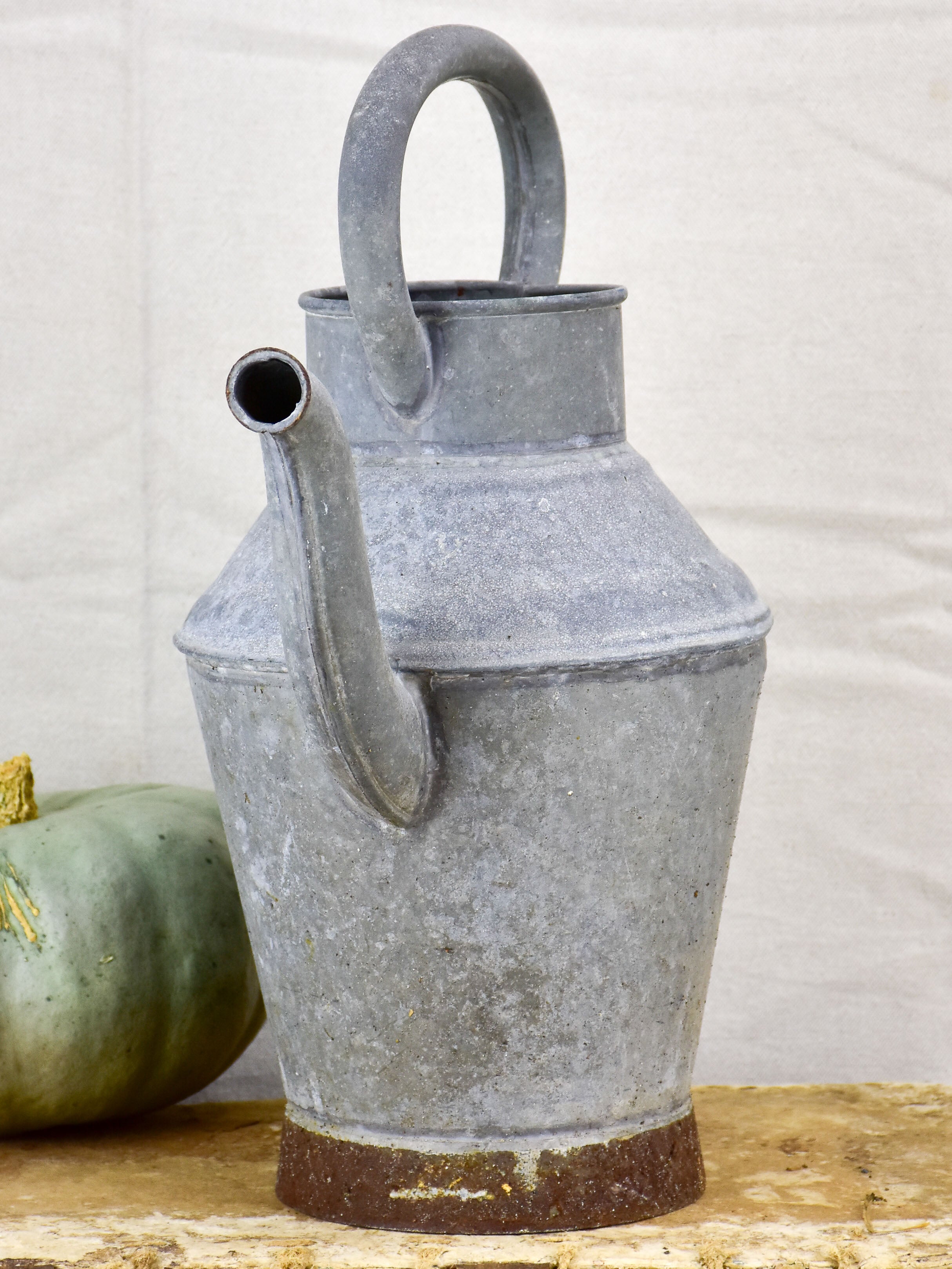 Antique French watering can with two handles