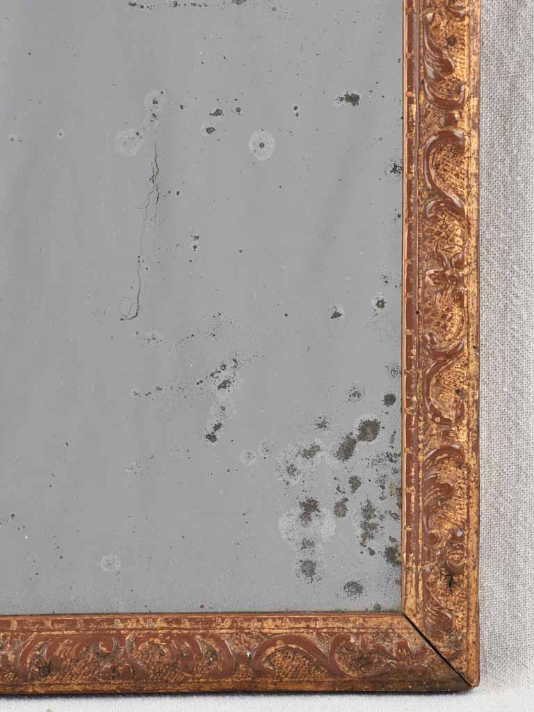 18th century French 'à la Bérain' mirror w/ aged mercury glass - rectangular 23¾" x 19"