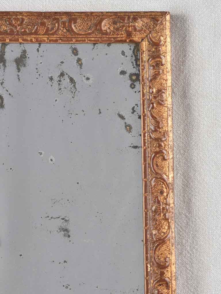 18th century French 'à la Bérain' mirror w/ aged mercury glass - rectangular 23¾" x 19"