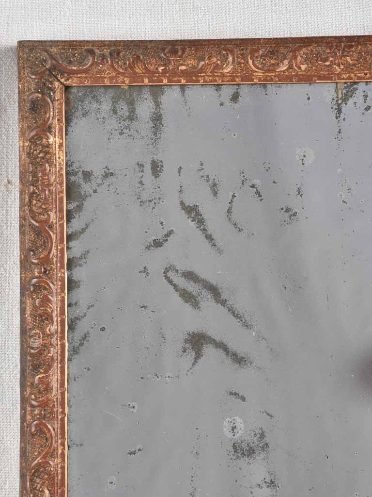 18th century French 'à la Bérain' mirror w/ aged mercury glass - rectangular 23¾" x 19"