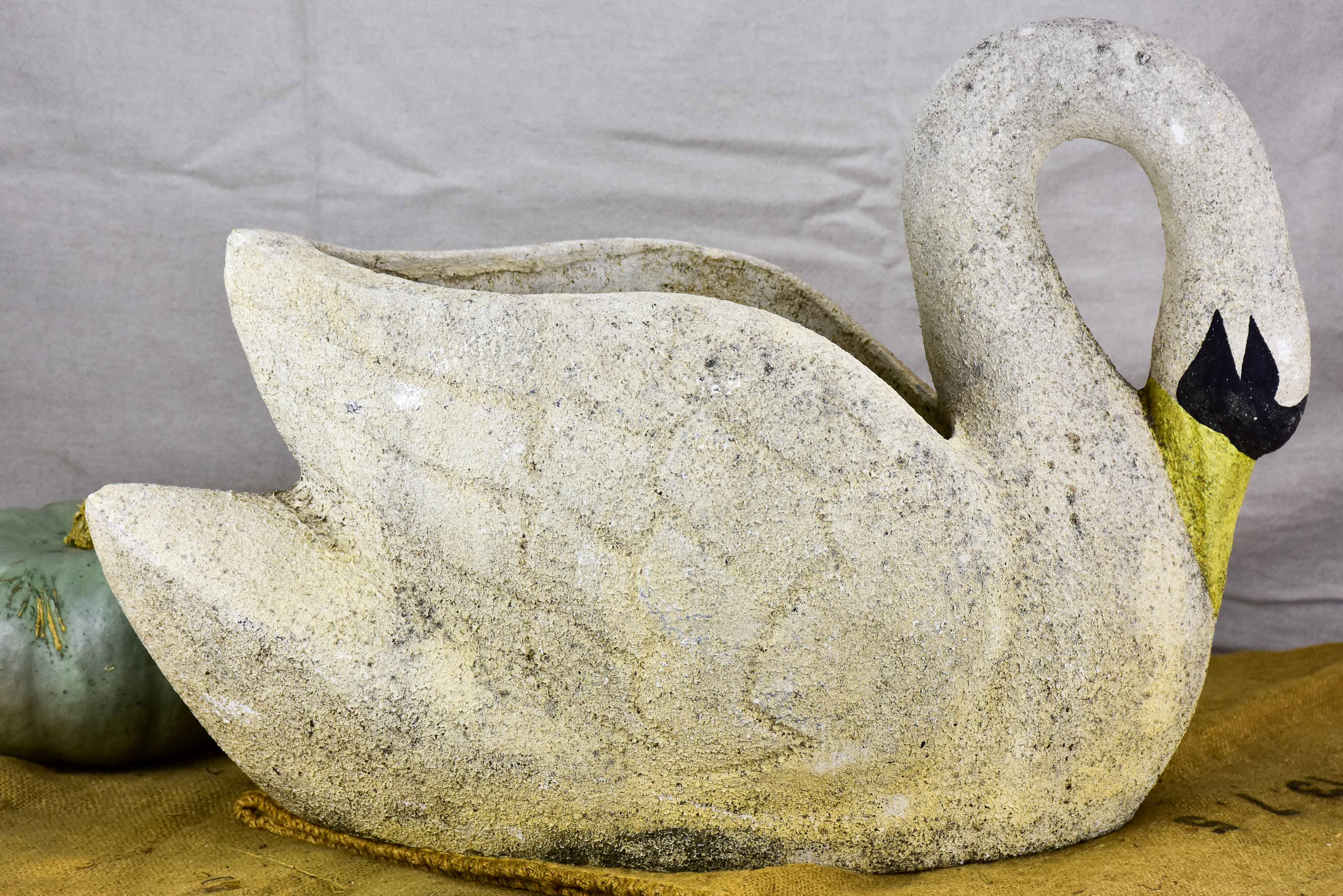 Vintage French swan garden planter