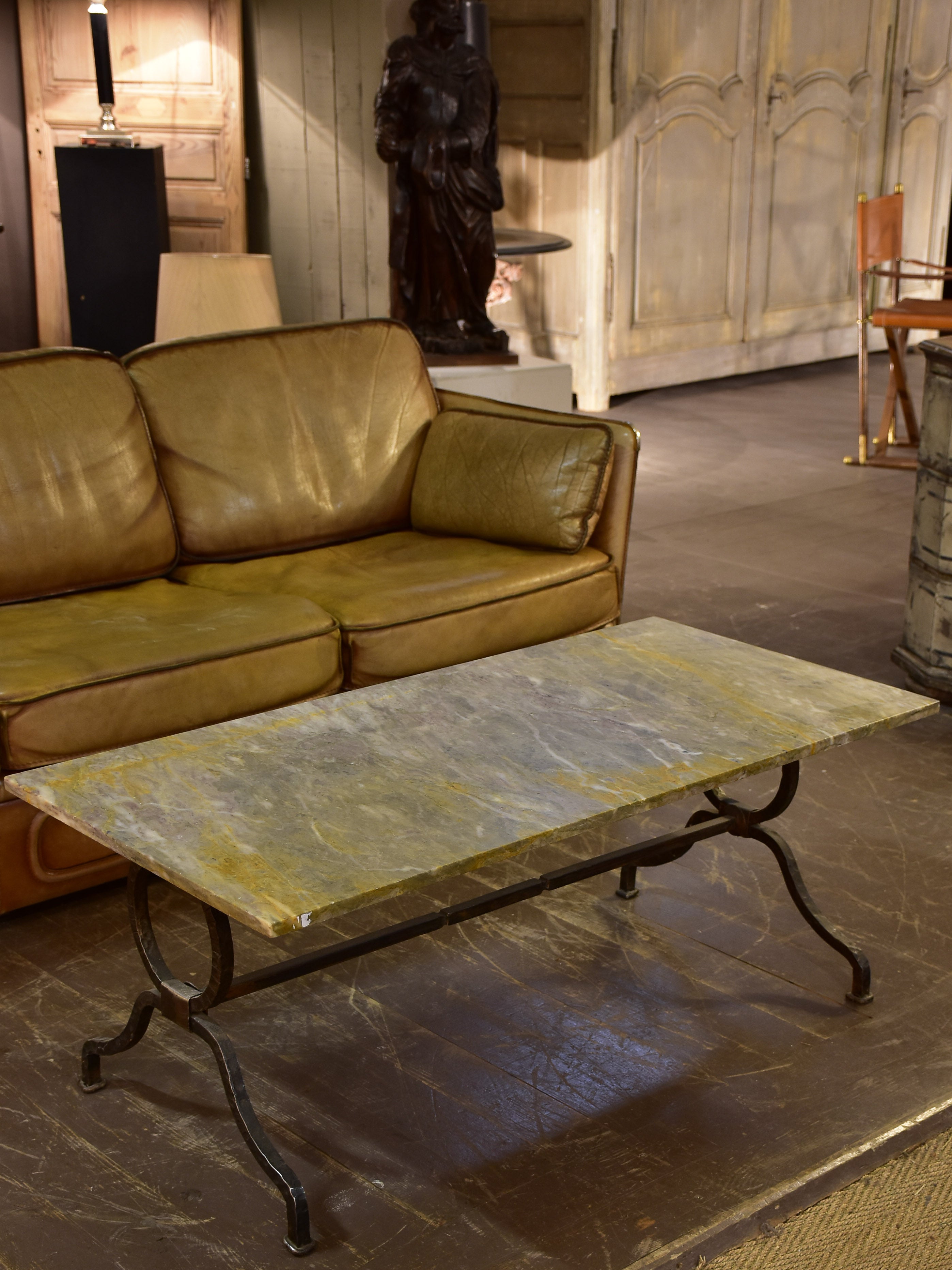 Vintage marble-top coffee table