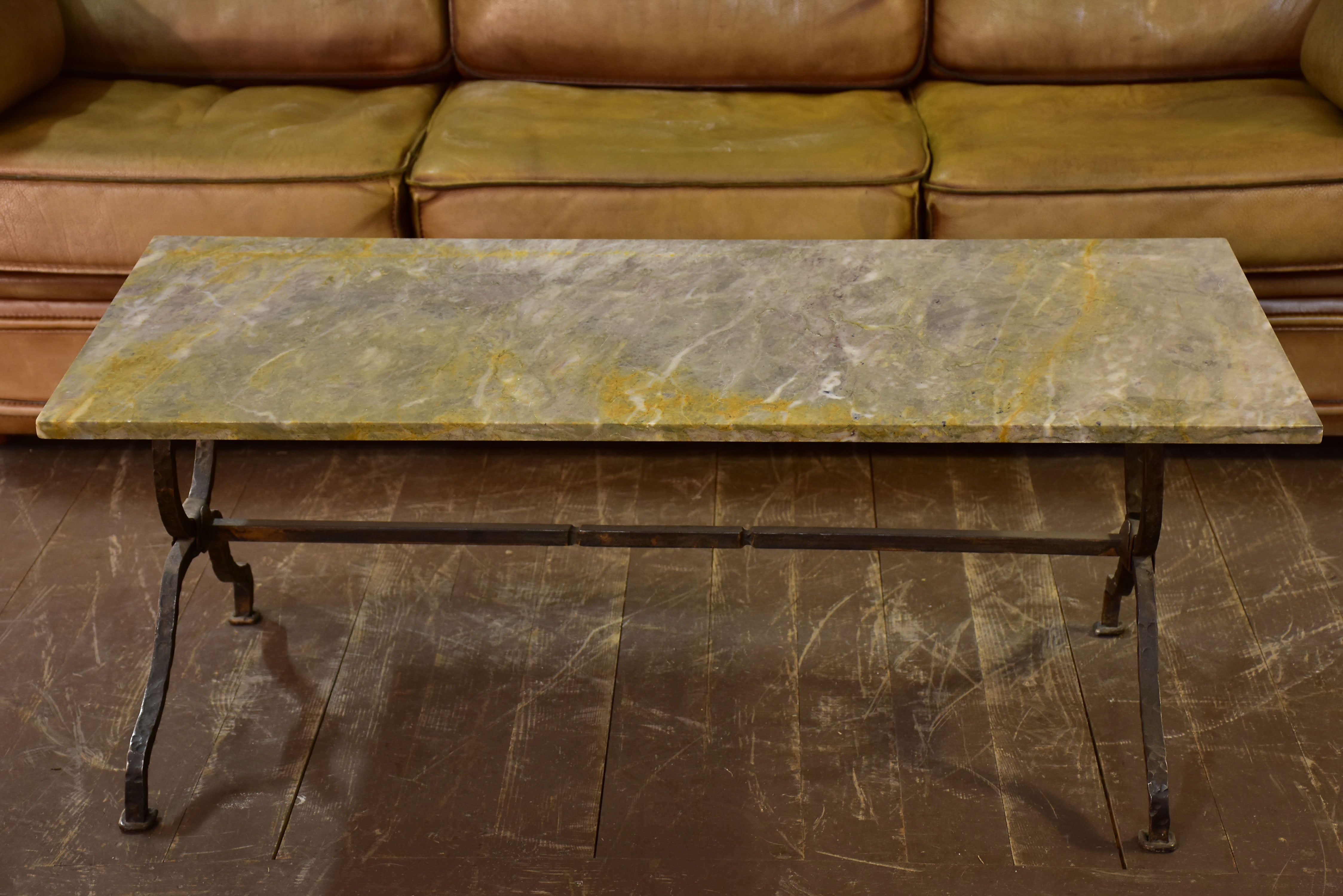 Vintage marble-top coffee table