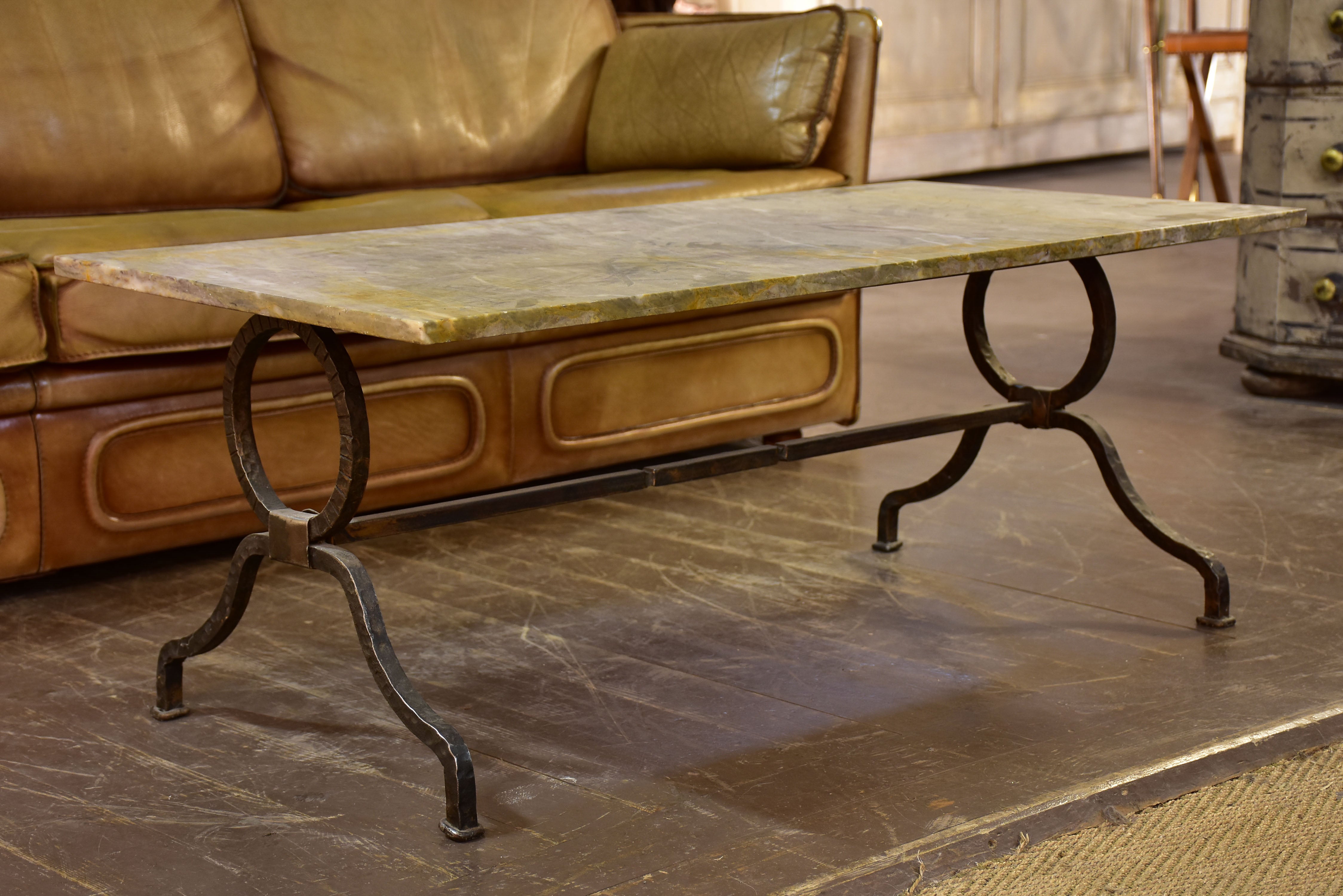 Vintage marble-top coffee table