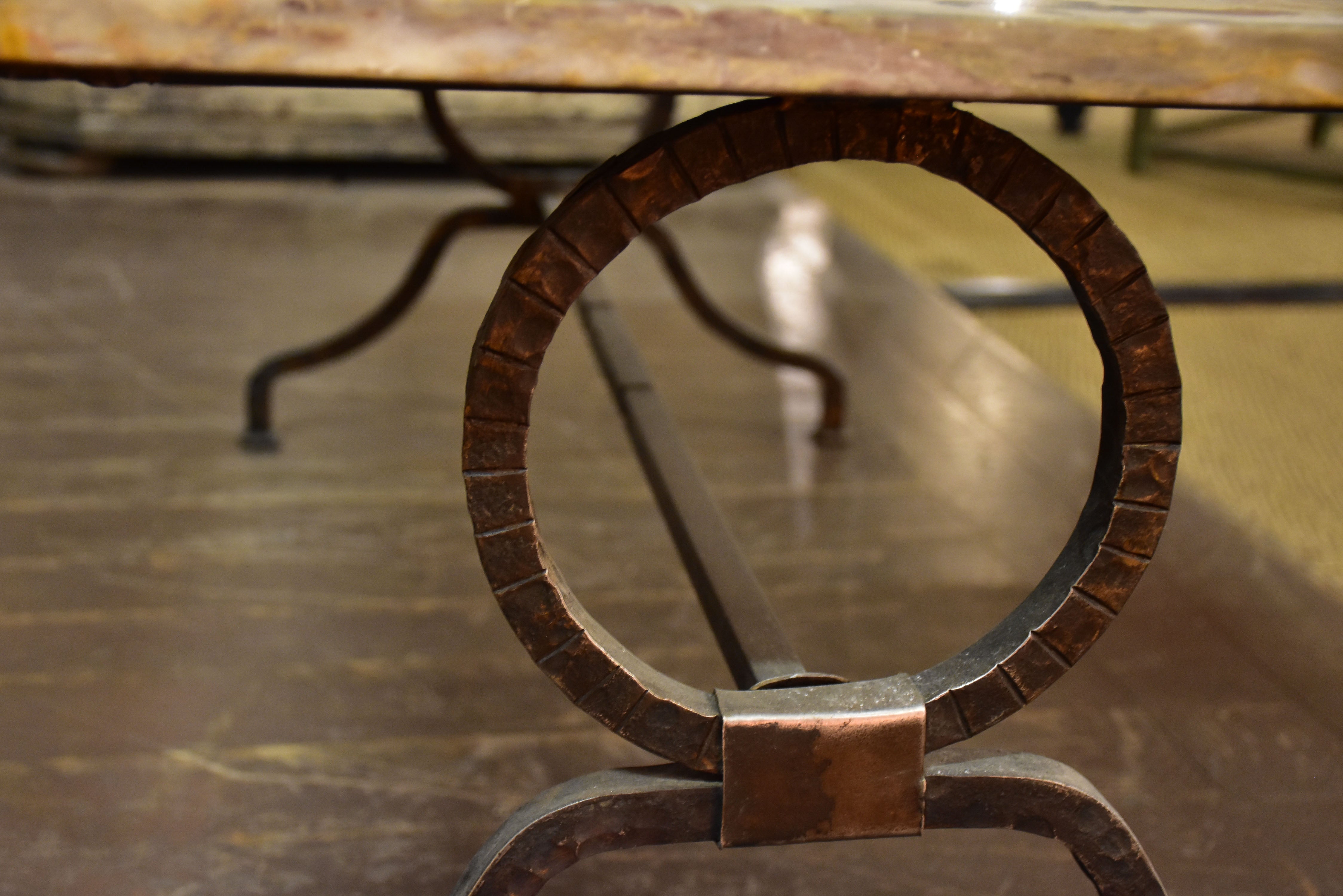 Vintage marble-top coffee table