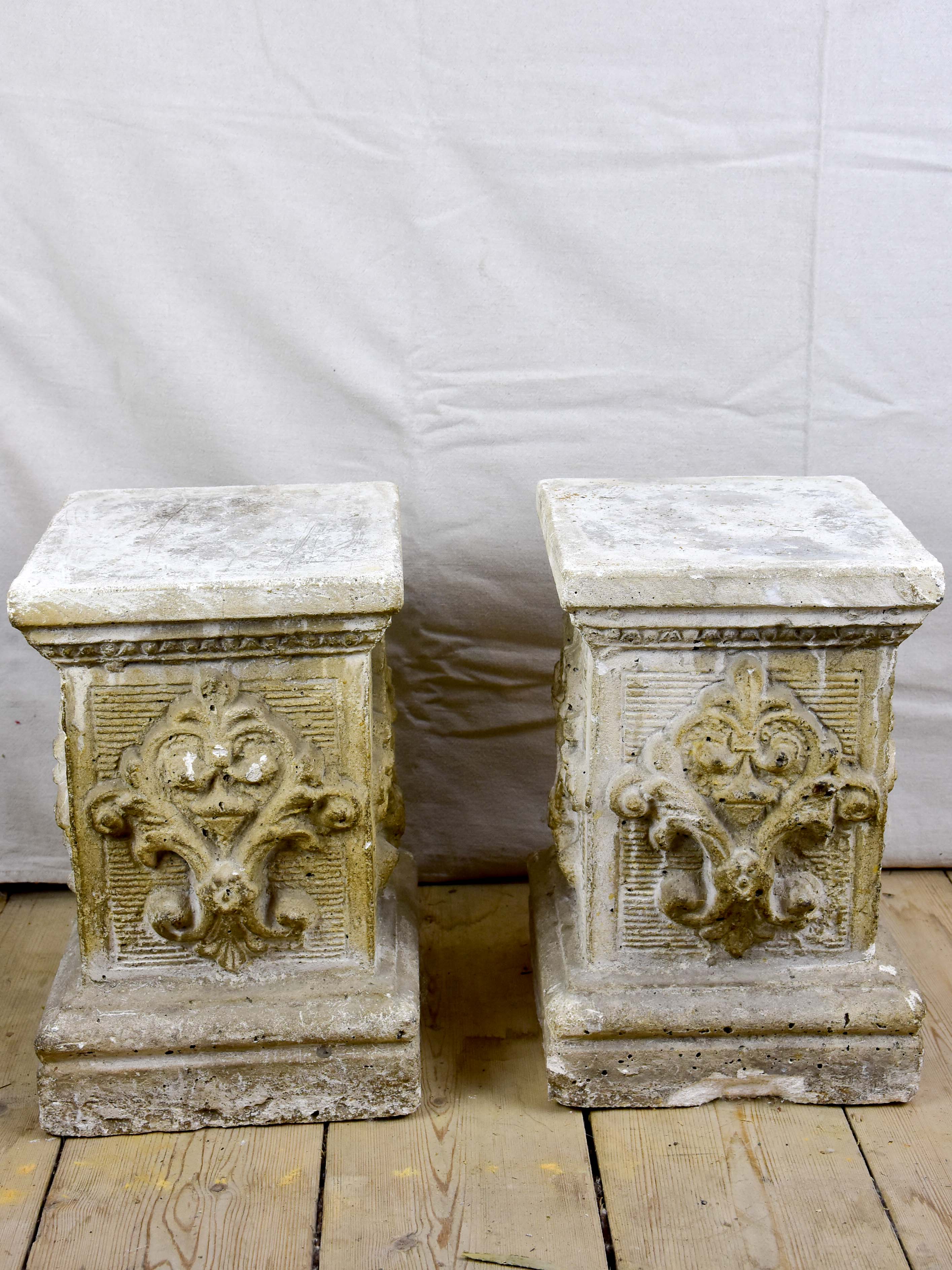 Pair of vintage French display pedestals