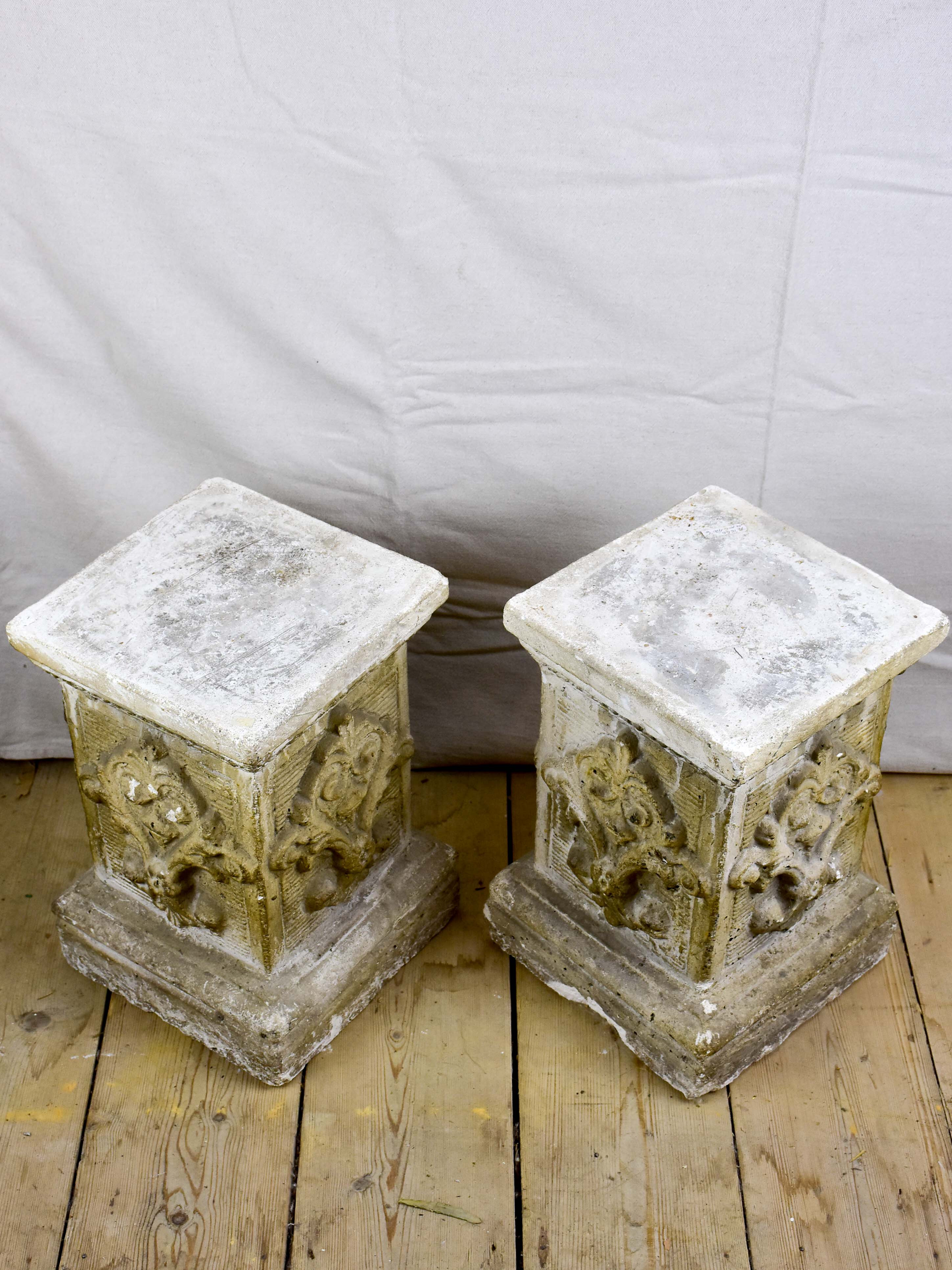 Pair of vintage French display pedestals