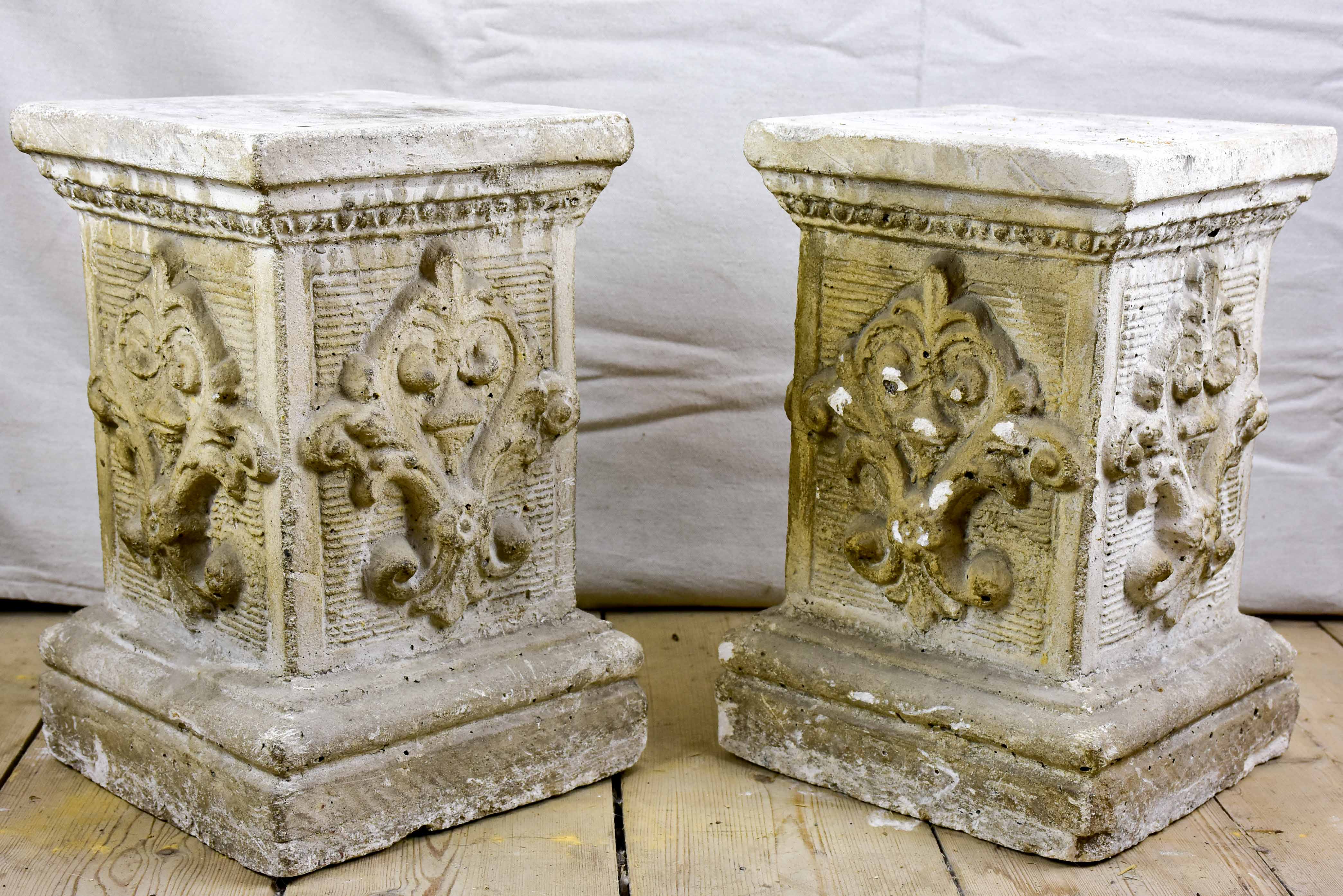 Pair of vintage French display pedestals