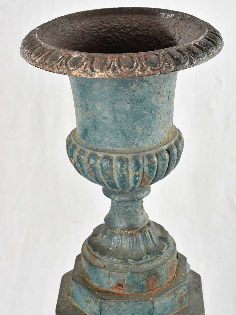 Green Aged Iron Medici Urn