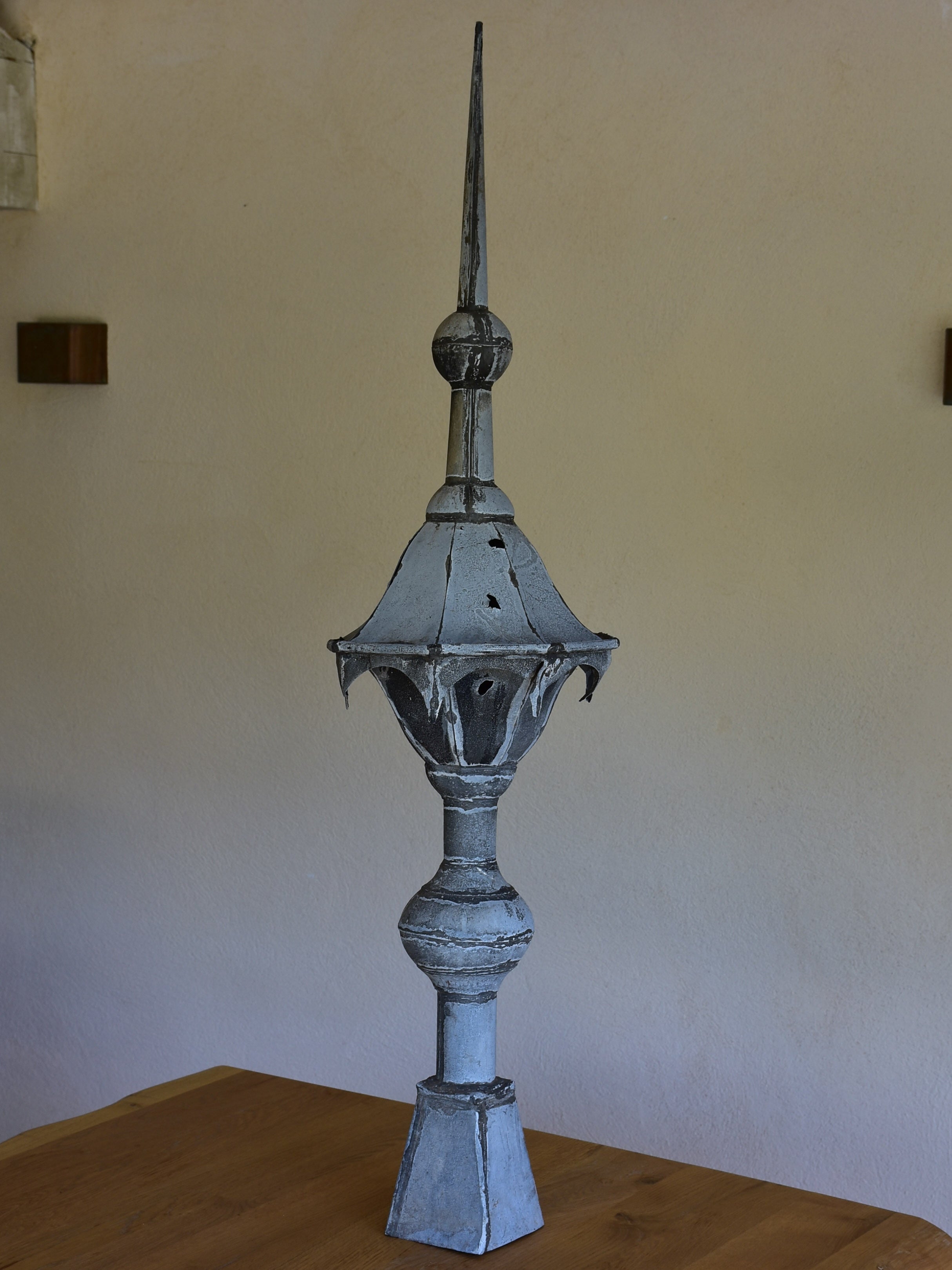 French lightning rod with bullet holes 17th century