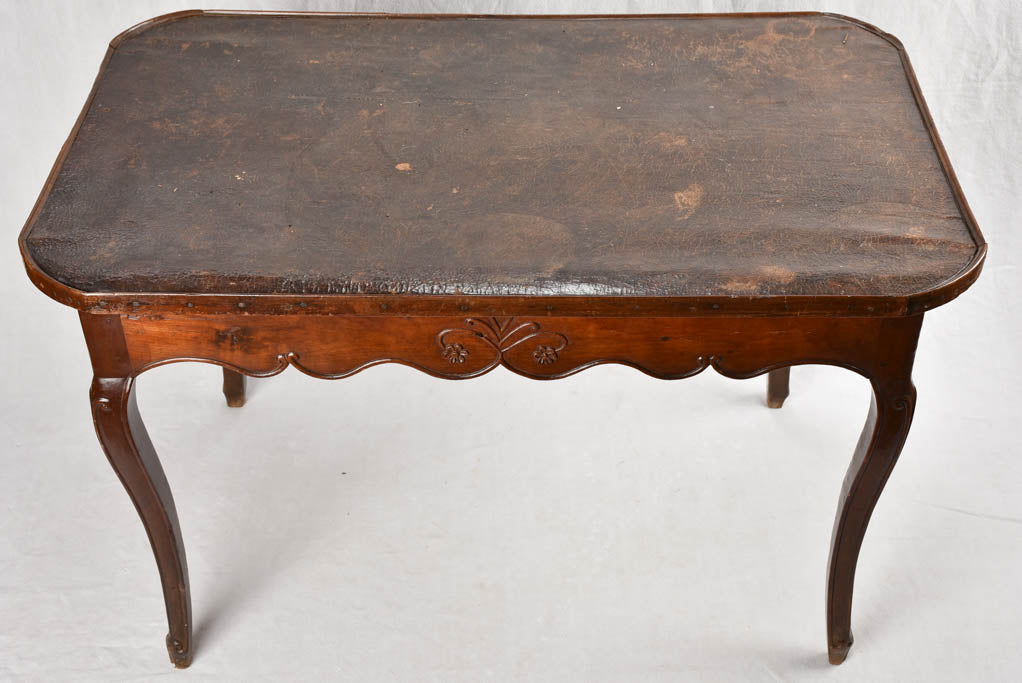 18th century Louis XV Desk - birchwood w/ leather top 42½"