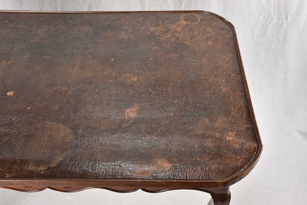 18th century Louis XV Desk - birchwood w/ leather top 42½"