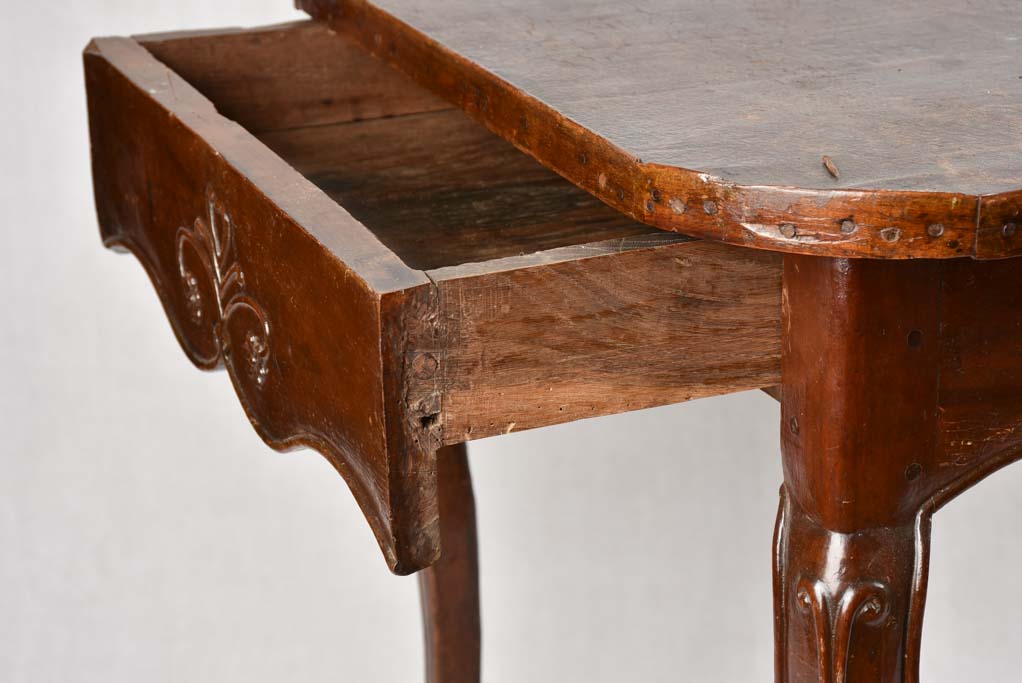 18th century Louis XV Desk - birchwood w/ leather top 42½"