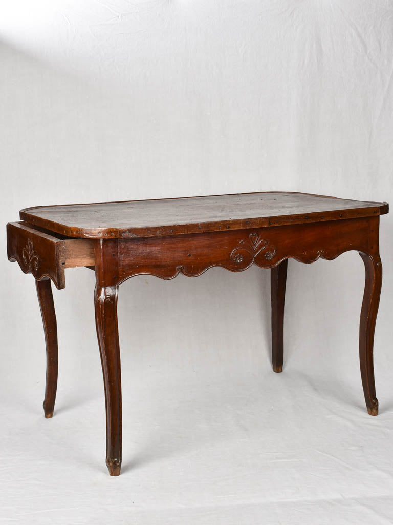 18th century Louis XV Desk - birchwood w/ leather top 42½"