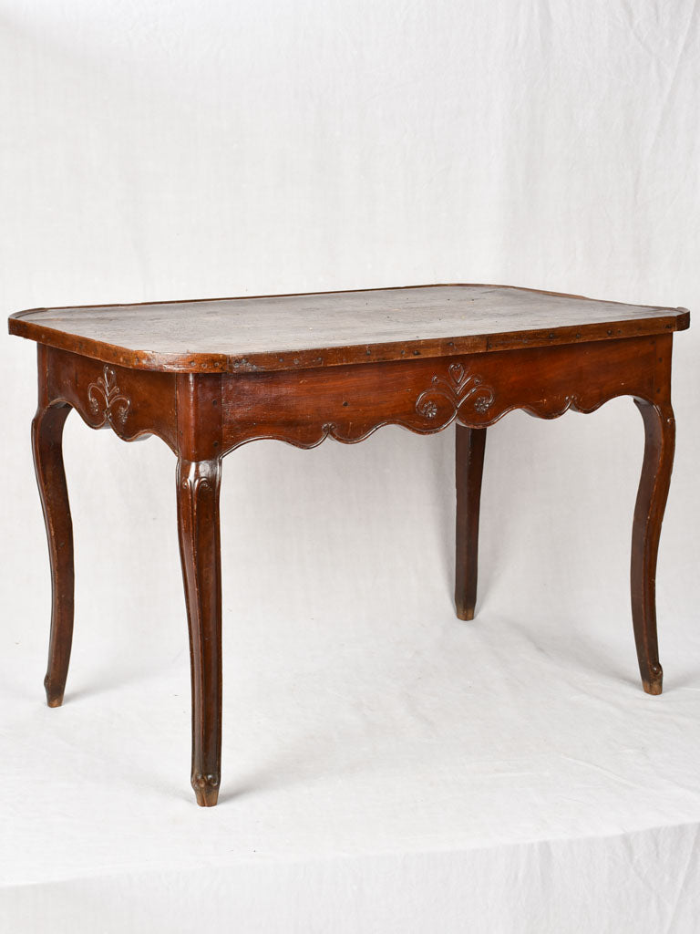 18th century Louis XV Desk - birchwood w/ leather top 42½"