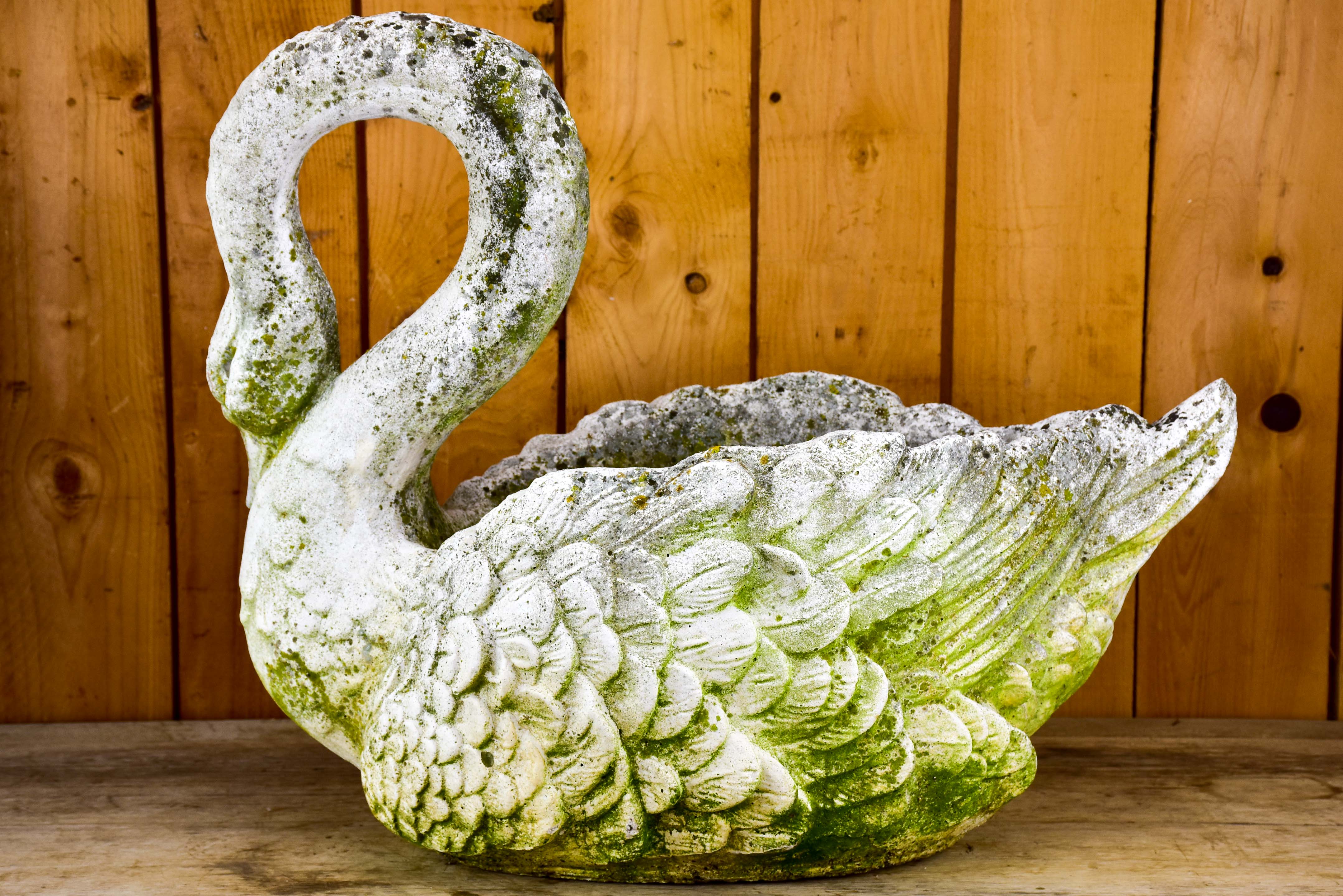 Large French swan garden planter - 1950's