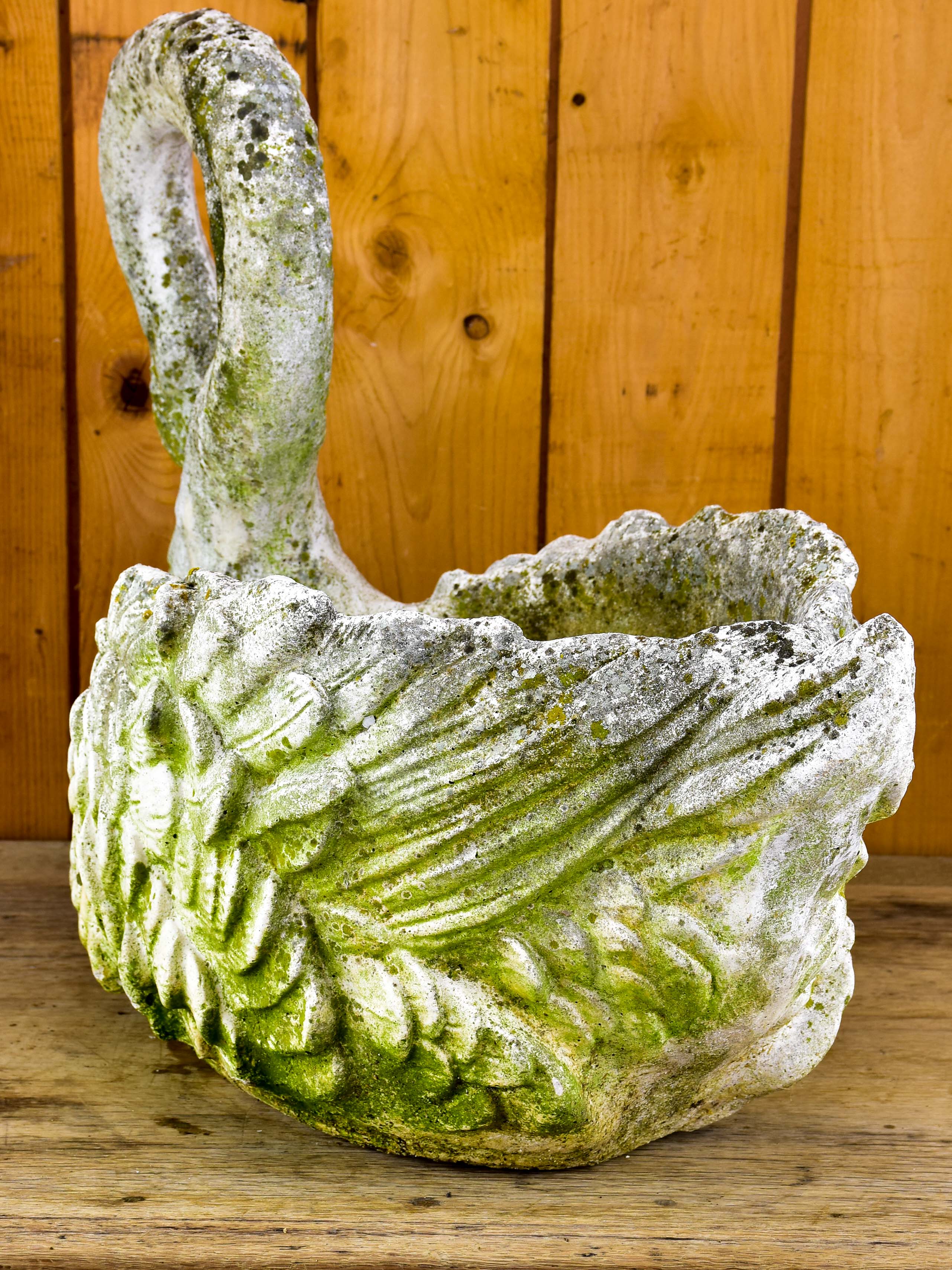 Large French swan garden planter - 1950's