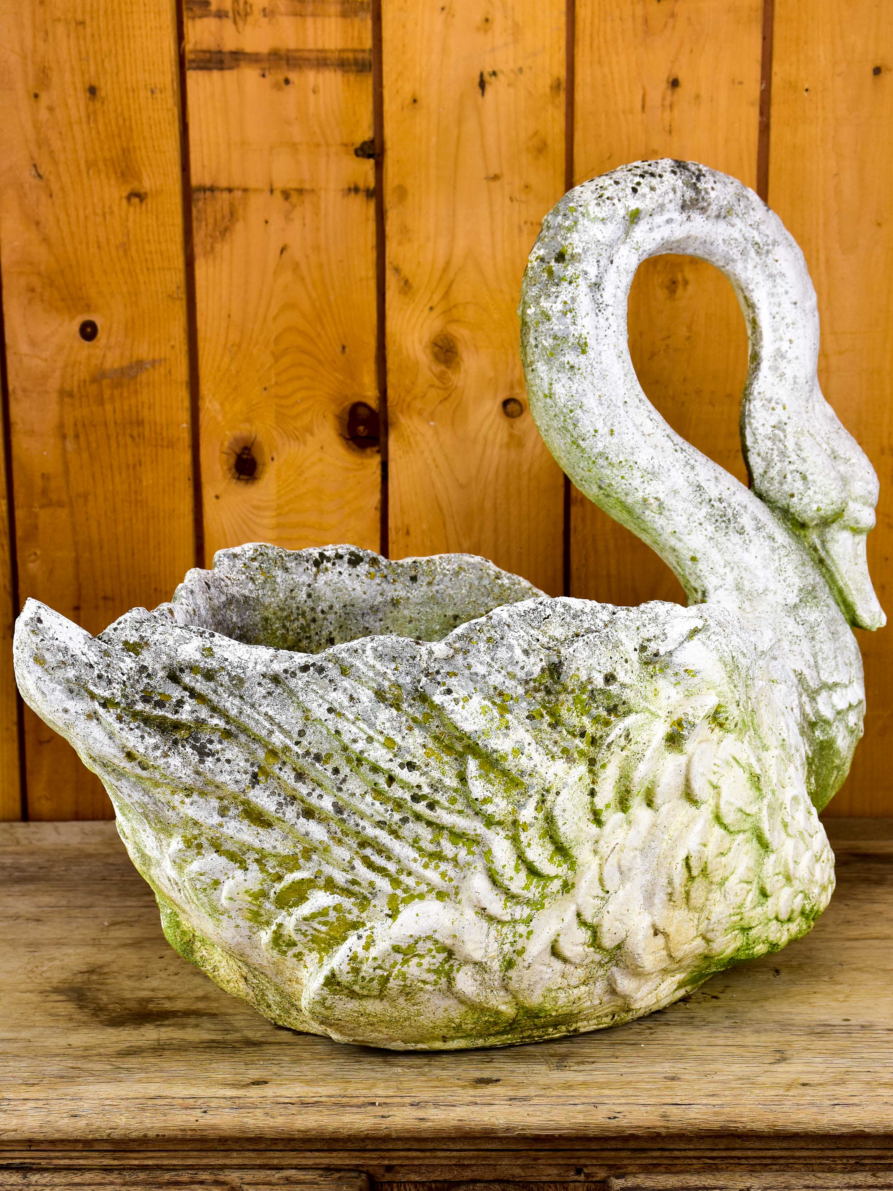 Large French swan garden planter - 1950's