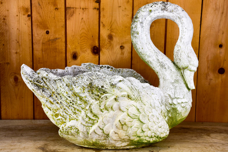 Large French swan garden planter - 1950's