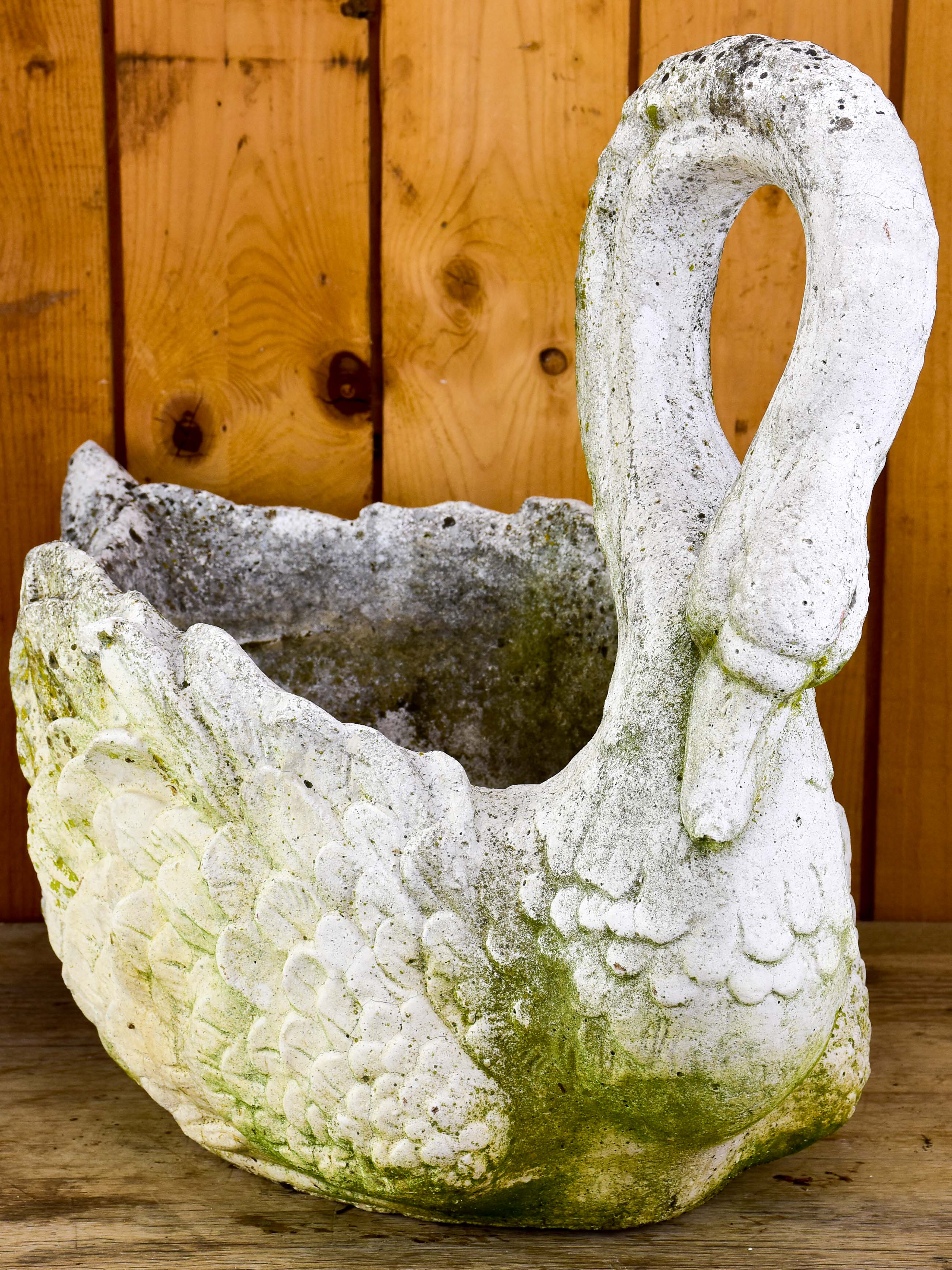 Large French swan garden planter - 1950's