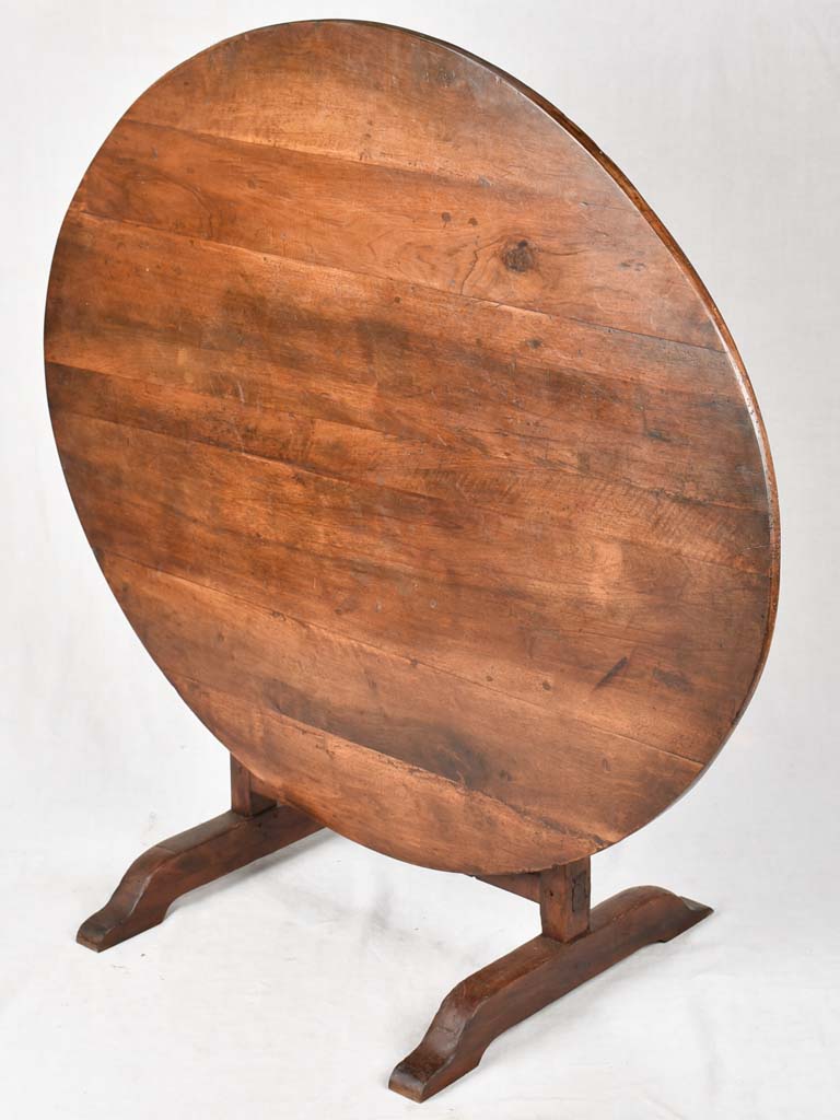 19th-Century Oval Winemaker's Folding Table 43¼" x 49¼"