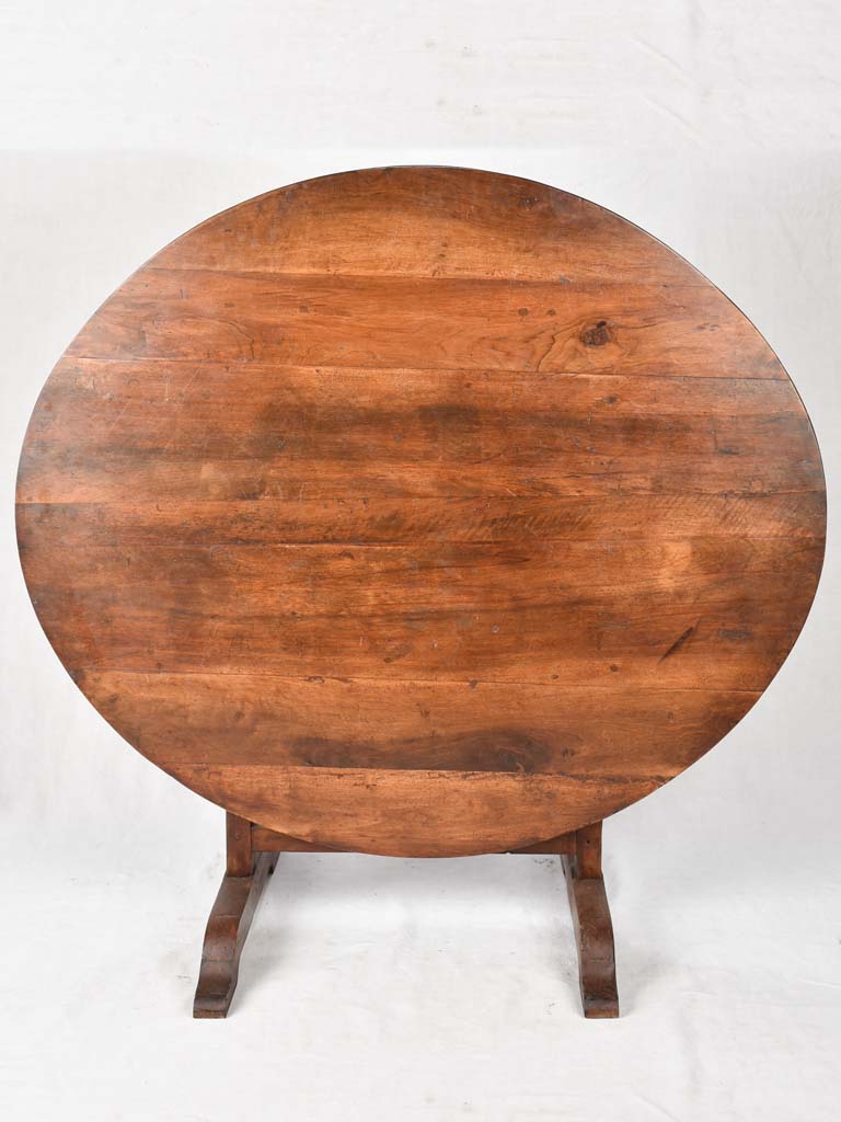 19th-Century Oval Winemaker's Folding Table 43¼" x 49¼"