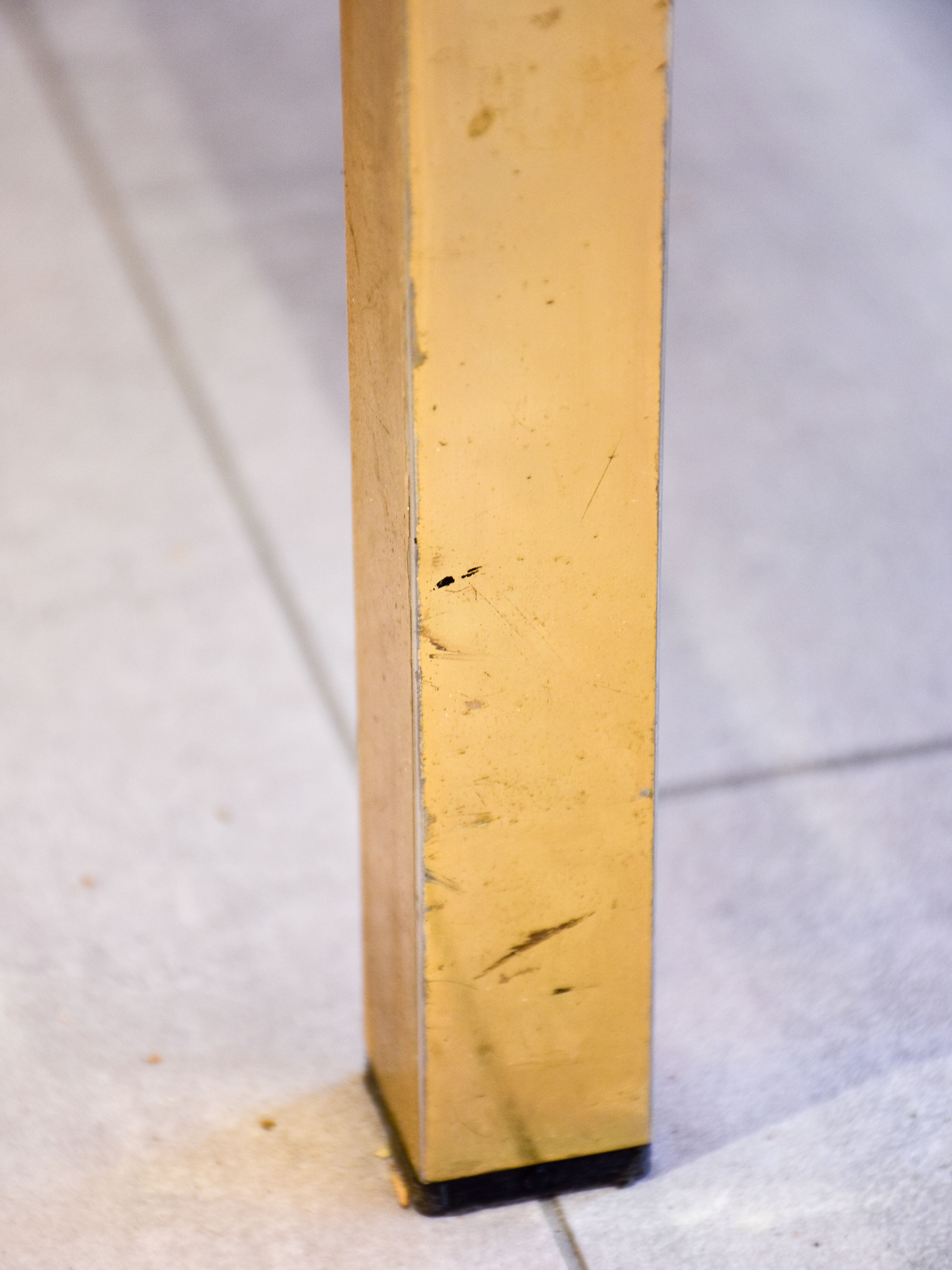 Vintage glass and brass coffee table with sliding display case