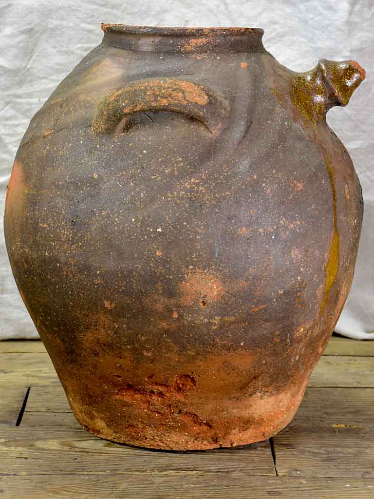 Nineteenth Century Rustic Olive Pitcher