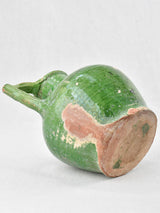 19th century cruche orjol - water flagon with green glaze