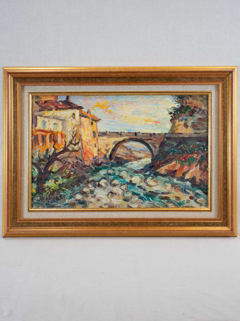 Pont de Vaison-la-Romaine D. Allemand (1906- ?) oil on board 17¾" x 24½"