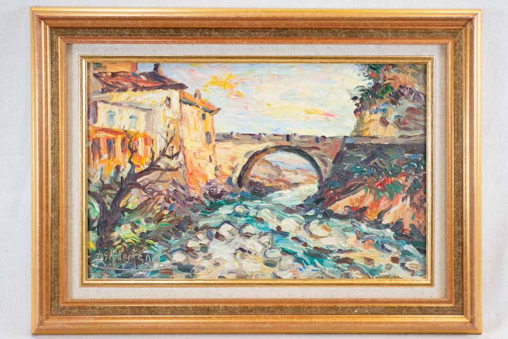 Pont de Vaison-la-Romaine D. Allemand (1906- ?) oil on board 17¾" x 24½"