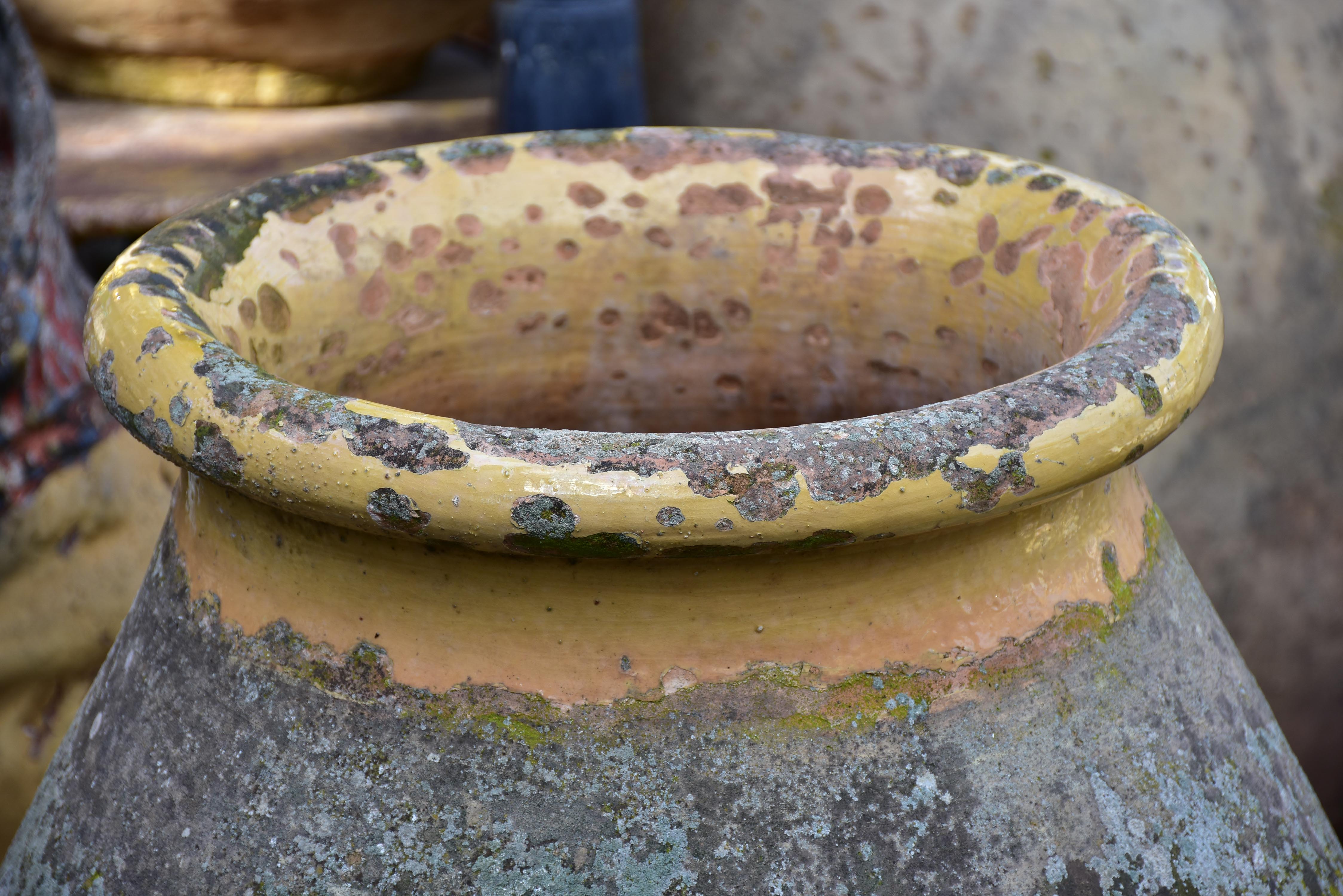 Weathered 19th Century French Biot olive jar 35 ¾''